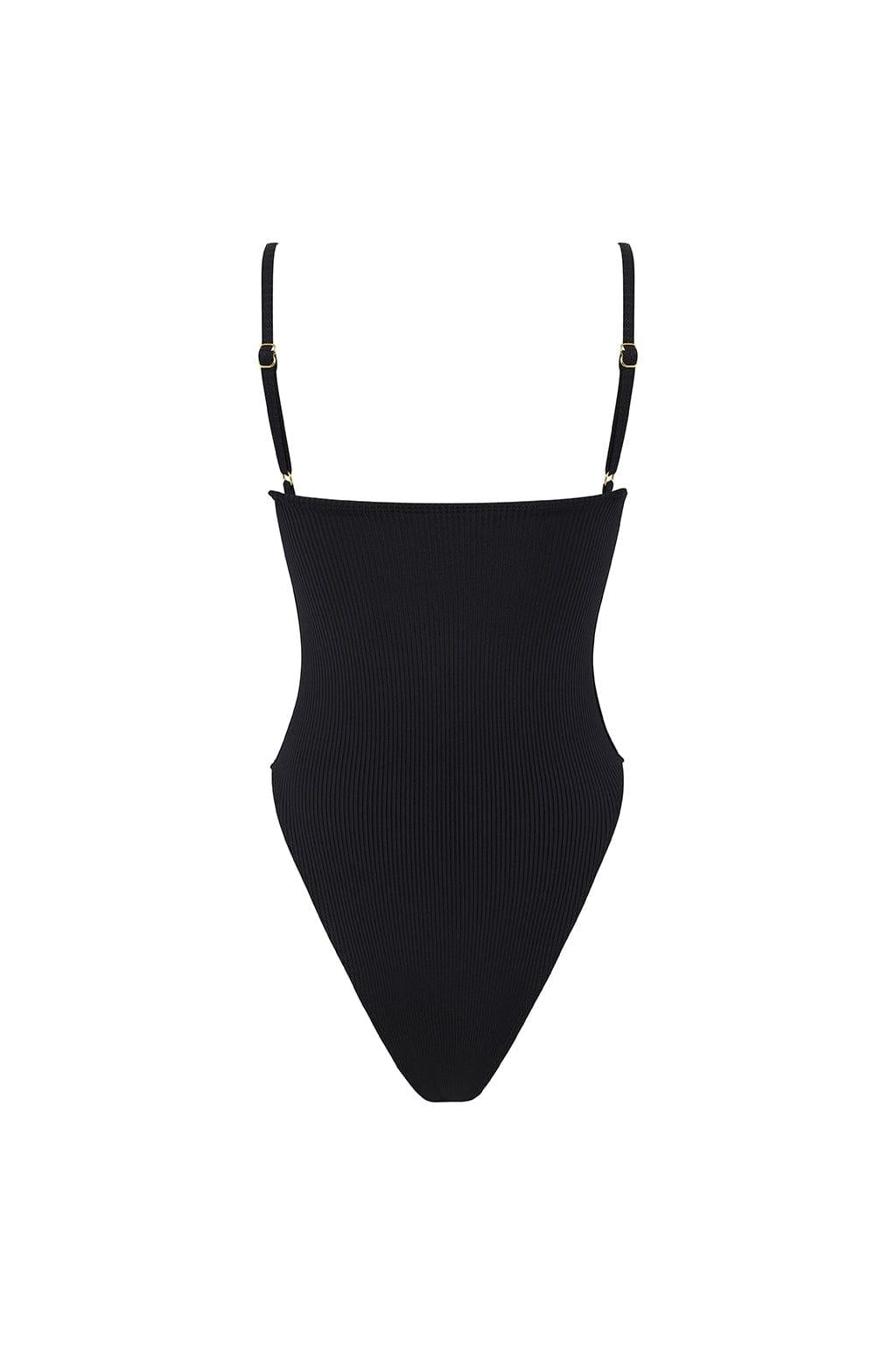Black Rib Jacelyn One-Piece