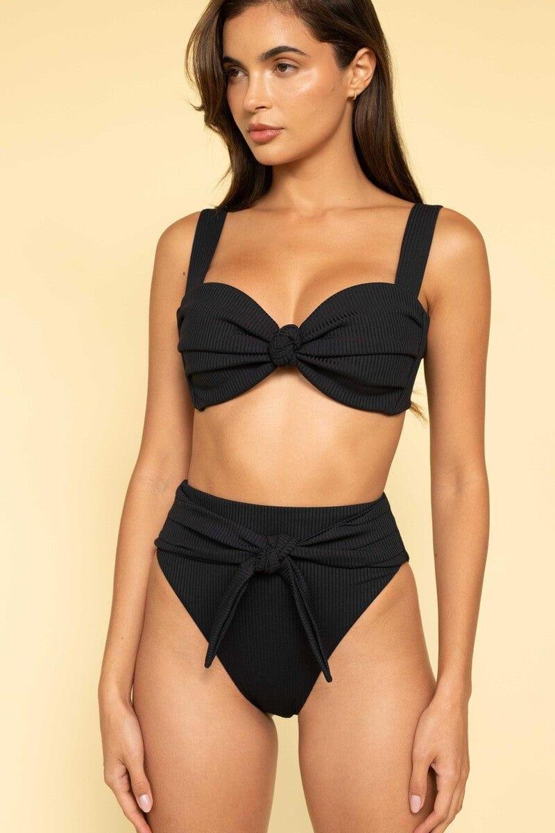 Black Rib Hayden Bikini Top