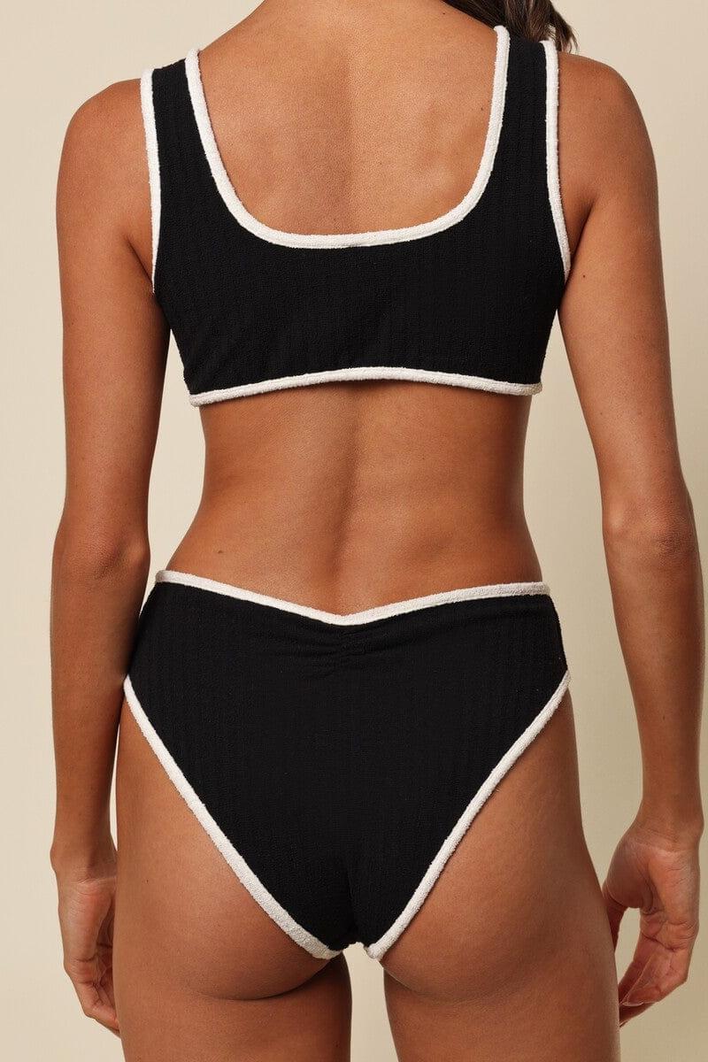 Black (Cream Binded) Terry Rib Ky One-Piece