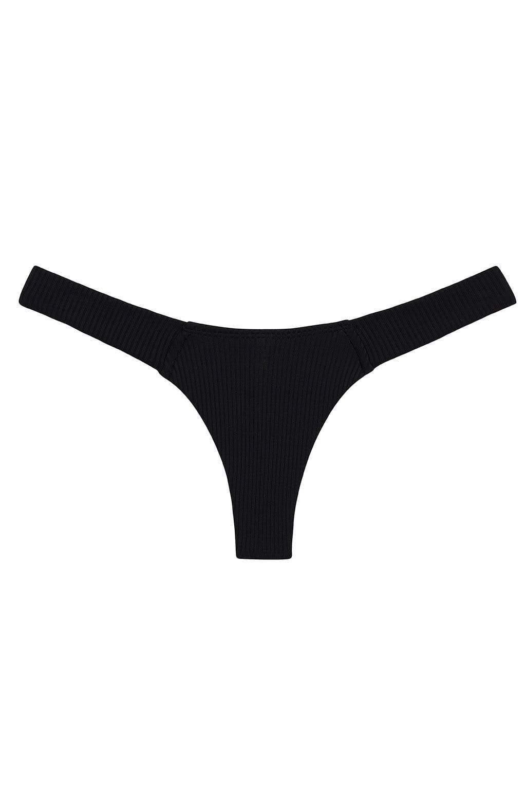 Black Rib Uno Bikini Bottom