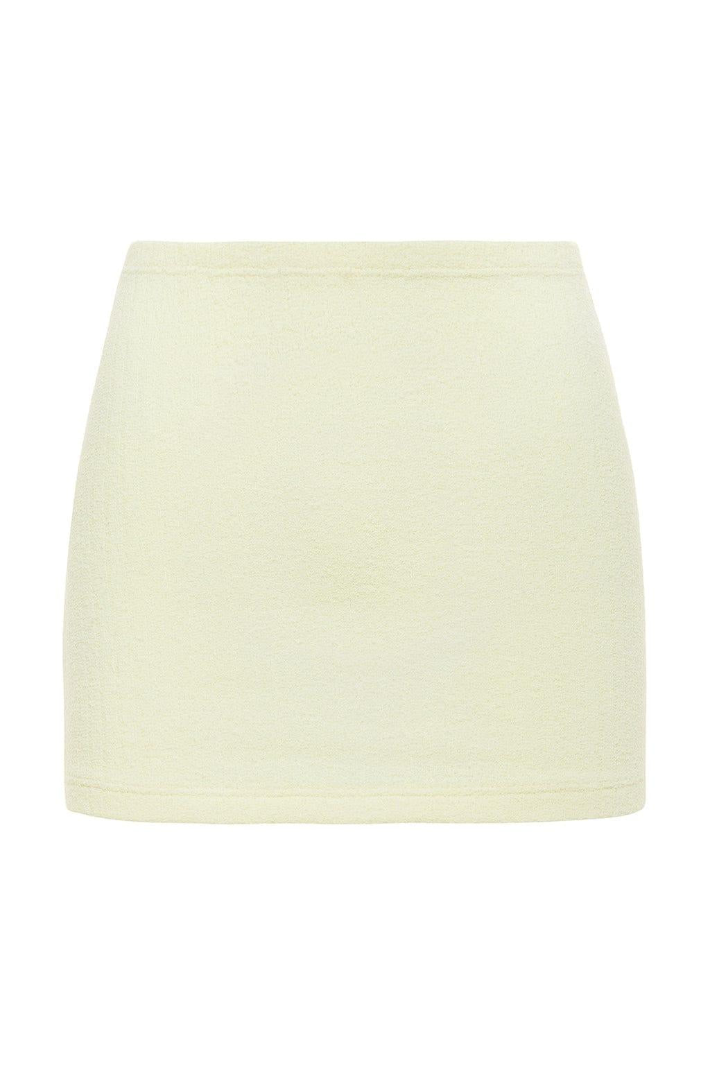 Buttercream Rib Micro Skirt