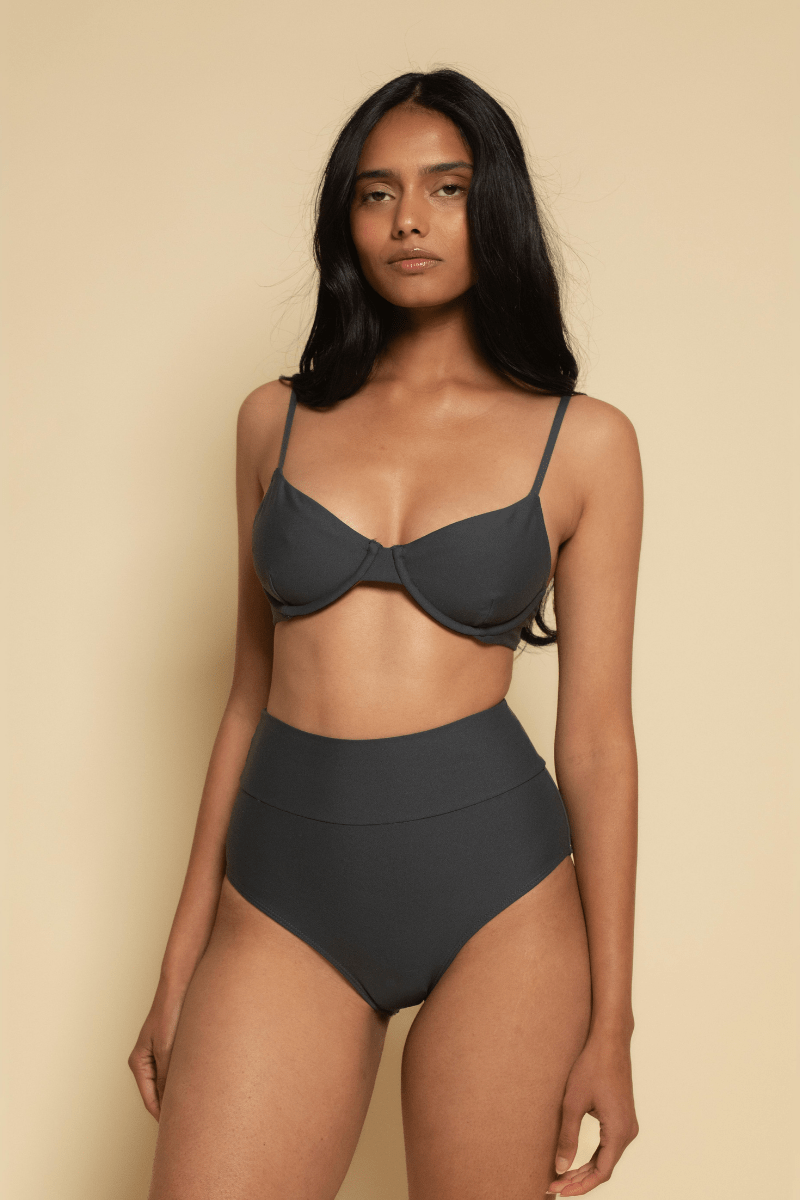 Charcoal Dainty Bikini Top