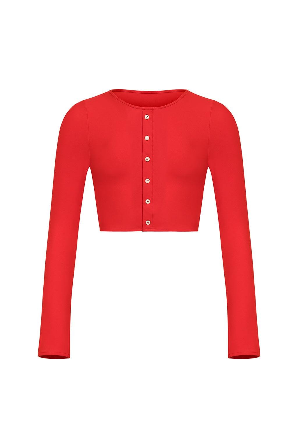 Cherry Button Down Cardi