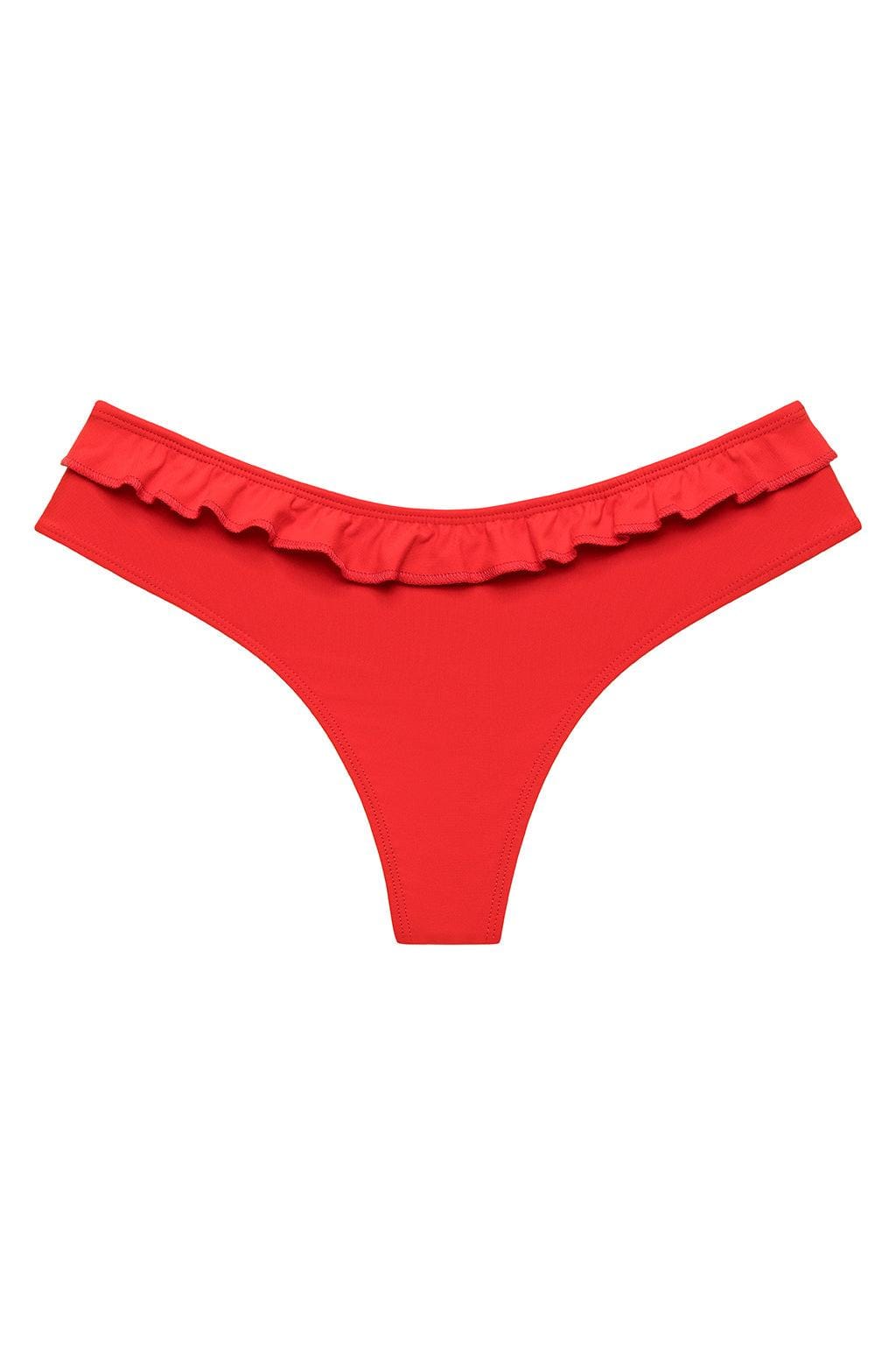 Cherry Nu-Micro Ruffle Bikini Bottom