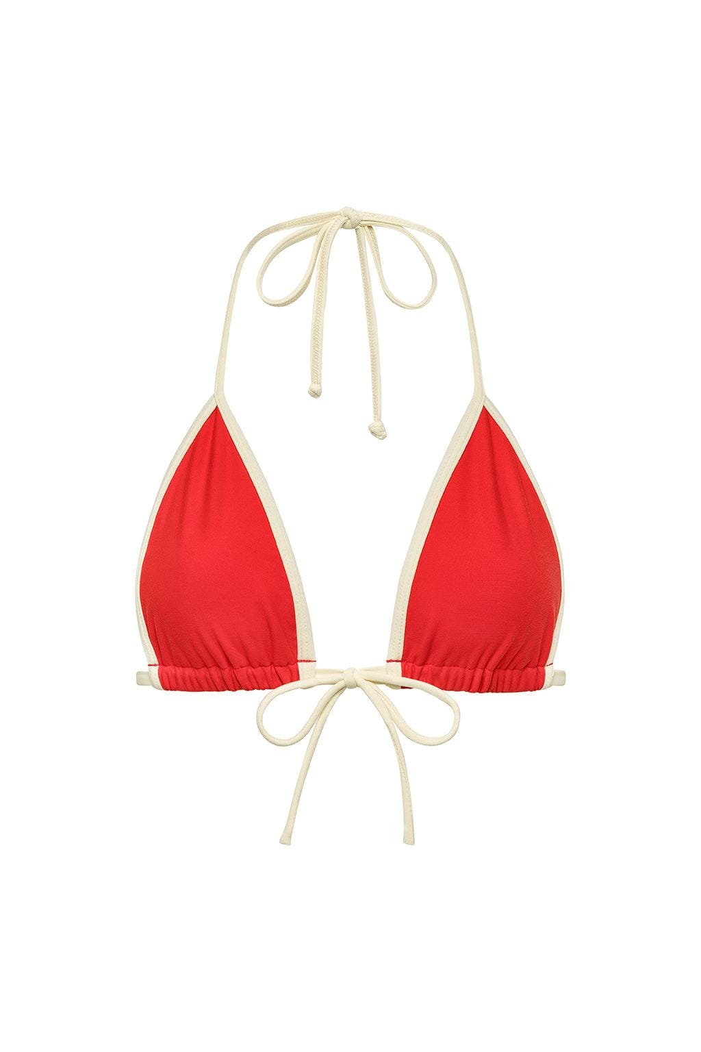 Cherry Cream Binded Emma Bikini Top