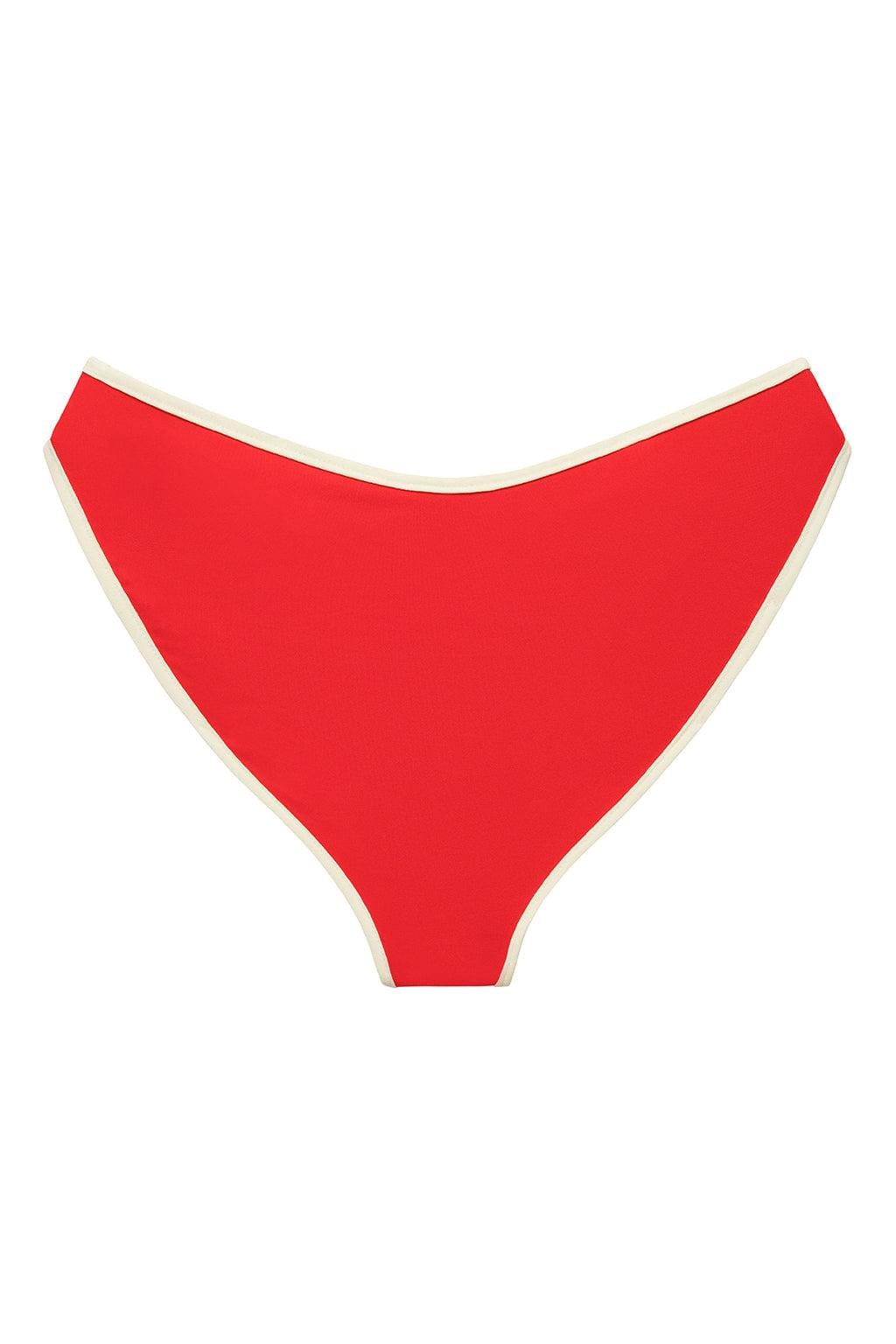 Cherry Cream Binded Added Coverage Lulu Bikini Bottom