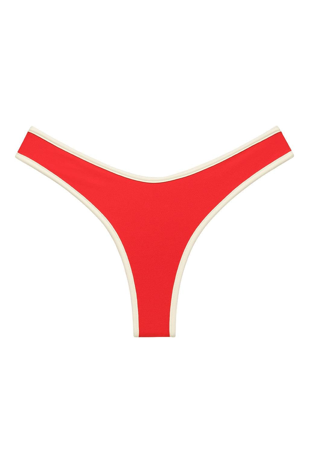 Cherry Cream Binded Lulu Bikini Bottom