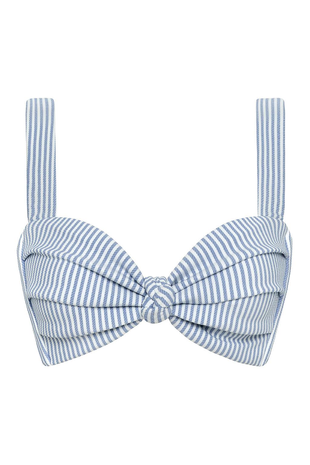Classic Blue Stripe Hayden Bikini Top