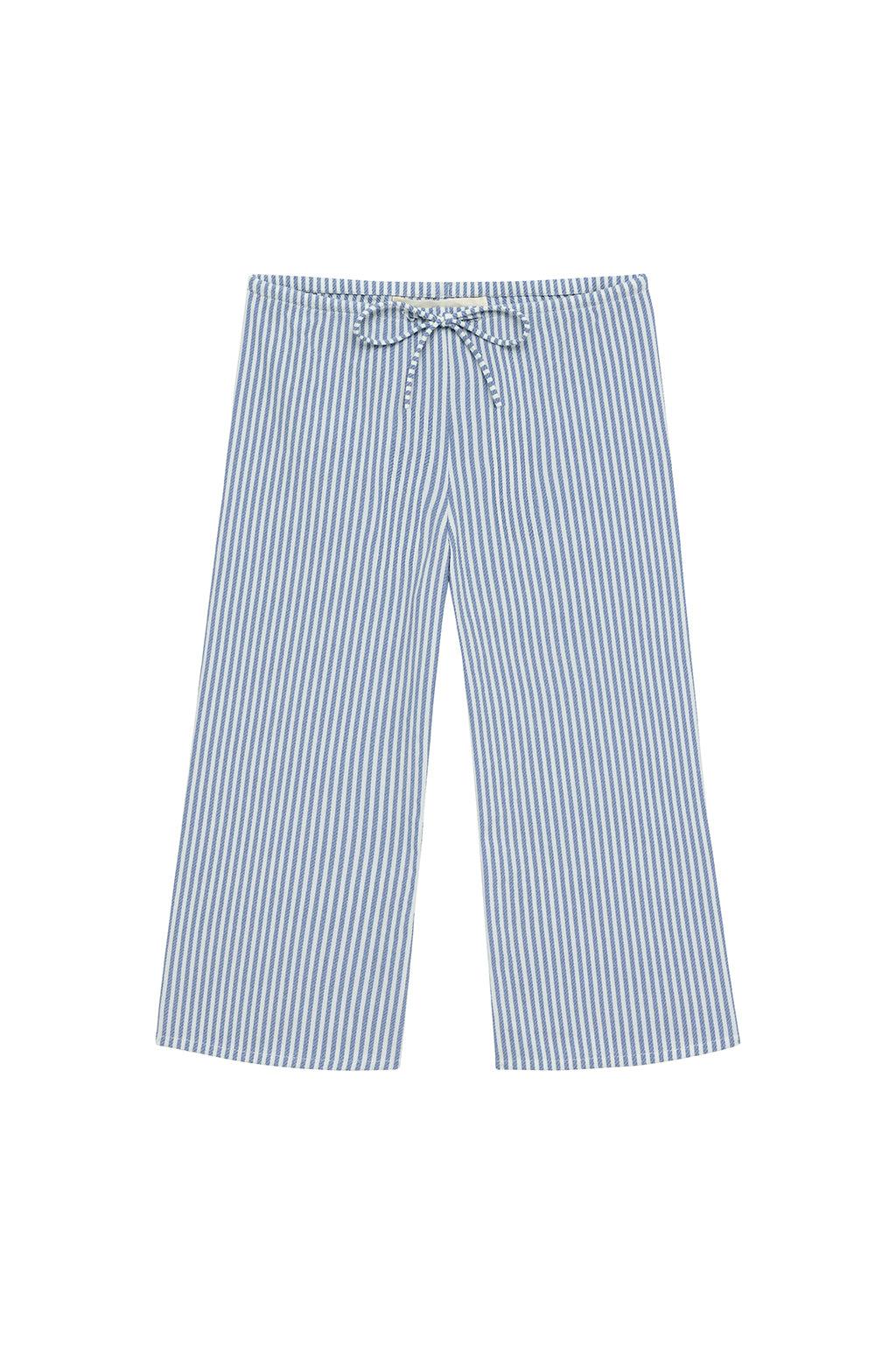 Classic Blue Stripe Mini Drawstring Pant