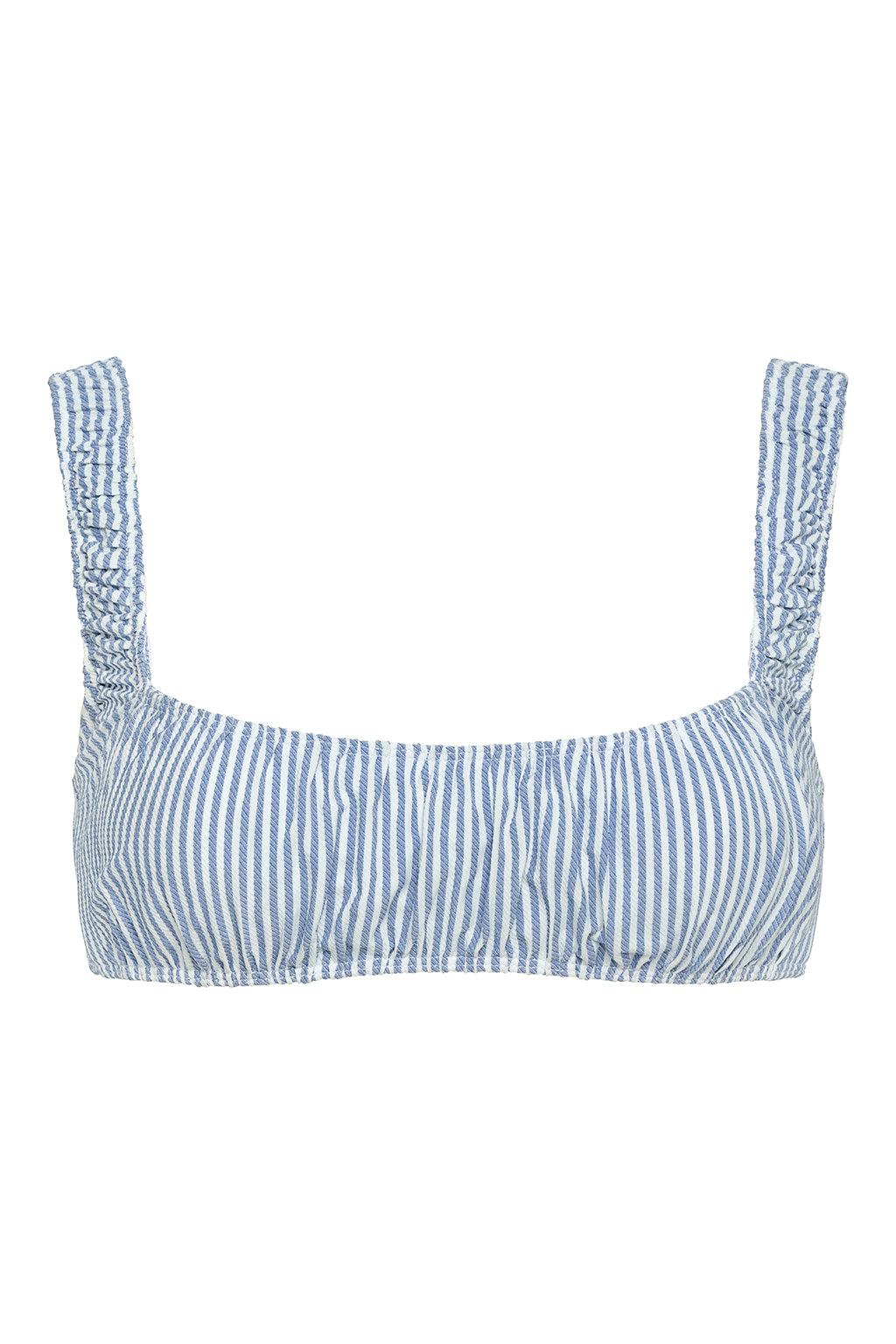 Classic Blue Stripe Zoe Bikini Top
