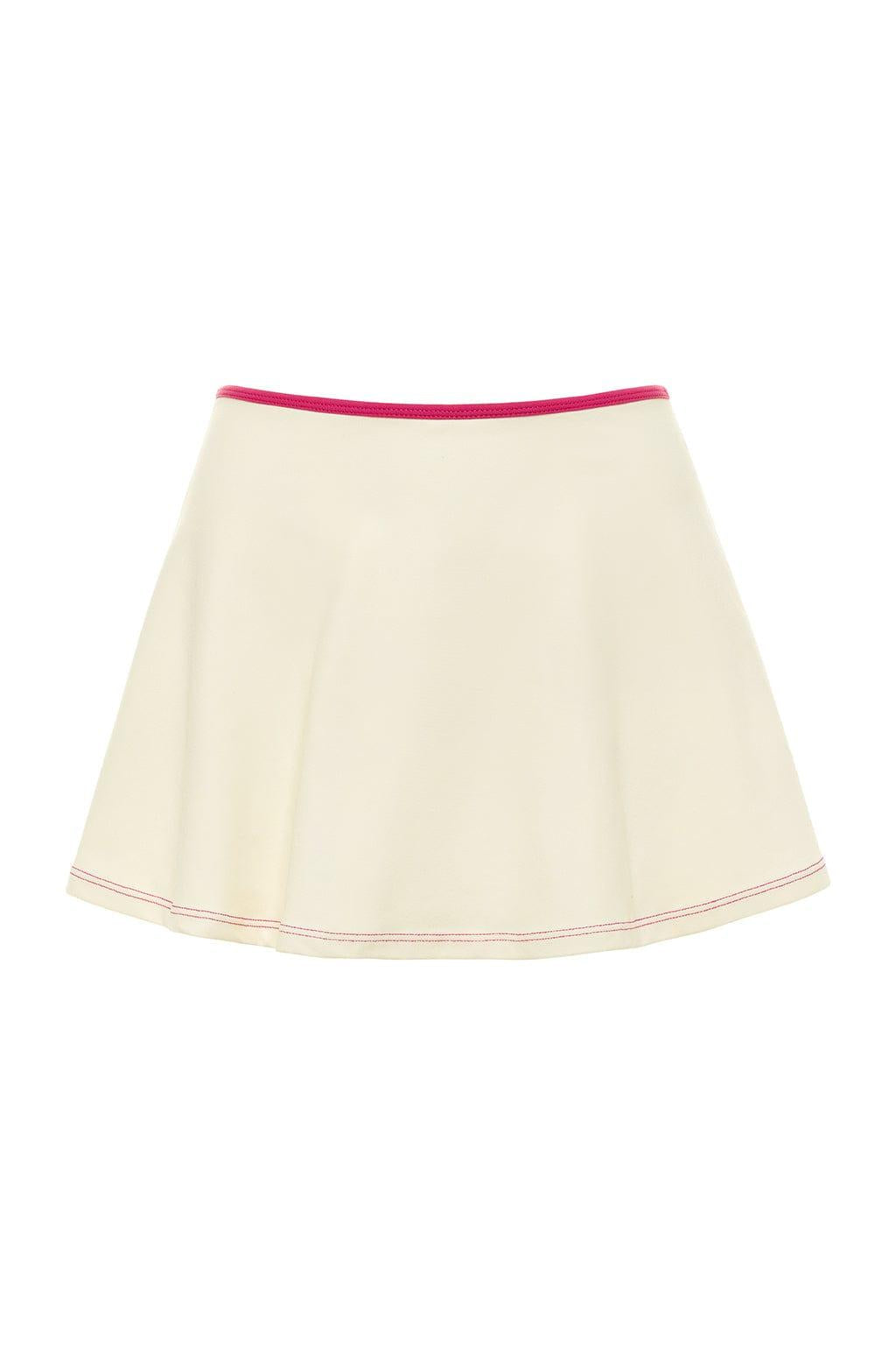 Cream Raspberry Binded Ballet Skirt