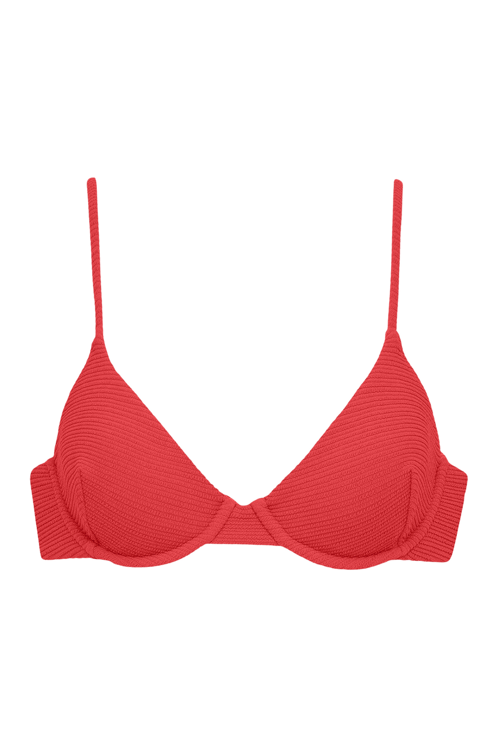 Crimson Micro Scrunch Dainty Bikini Top