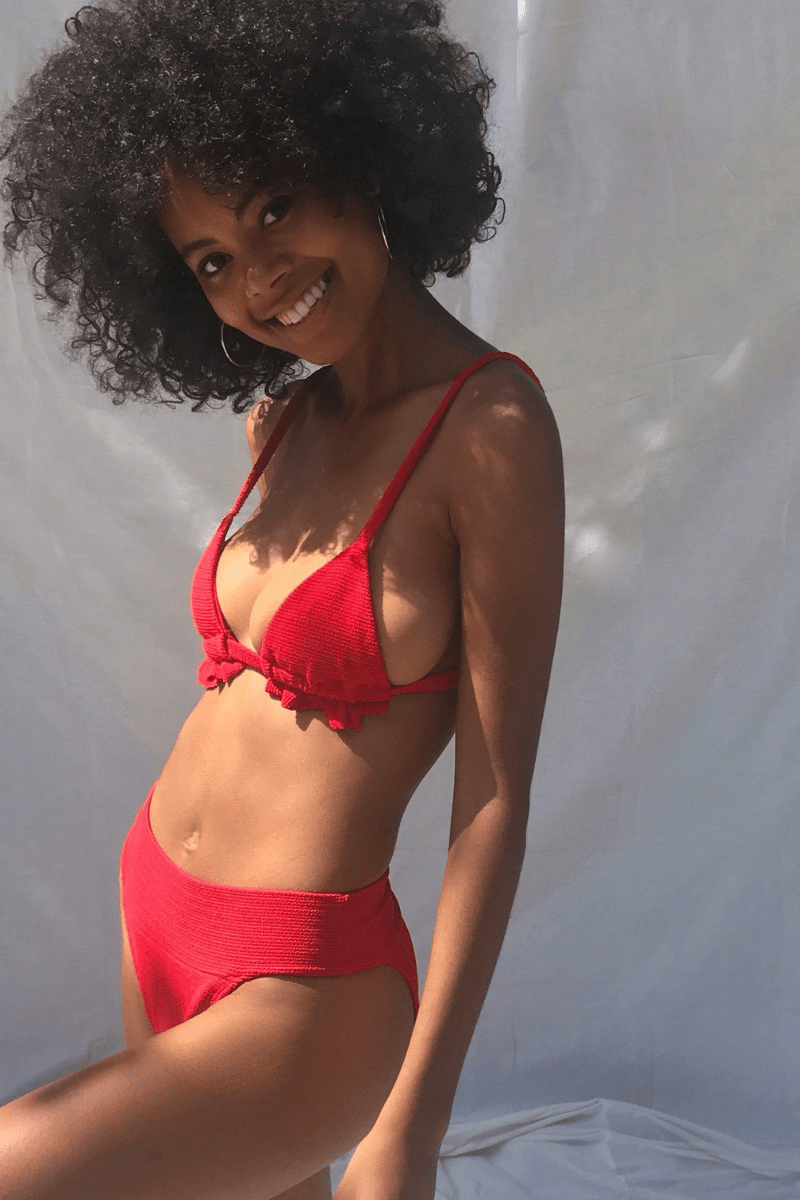 Crimson Micro Scrunch Tamarindo Bikini Bottom