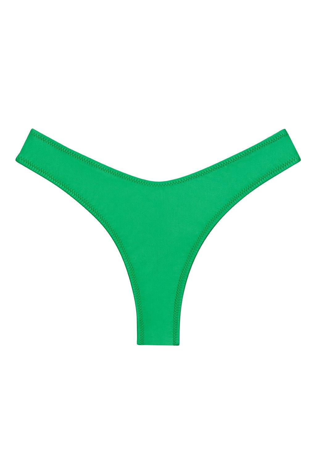 Emerald Shimmer Added Coverage Lulu (Zig-Zag Stitch) Bikini Bottom