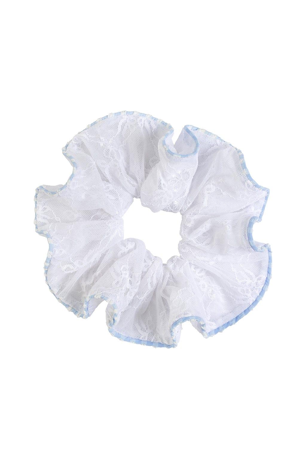 Bows Lace Piped Scrunchie