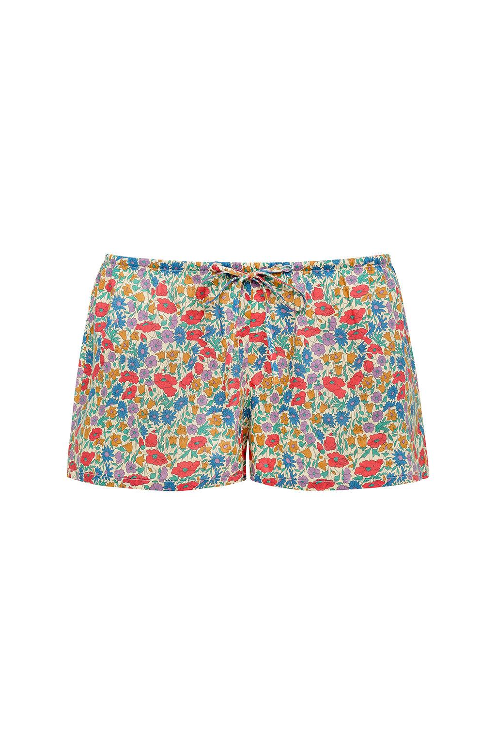 Florencia Floral Low-Rise Drawstring Short