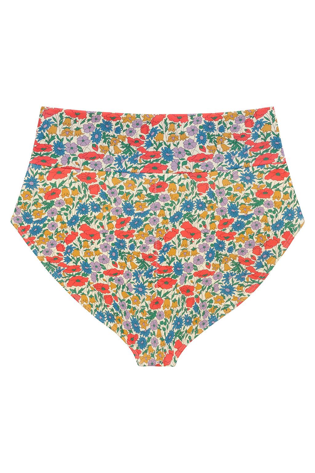Florencia Floral Full Coverage High Rise Bikini Bottom