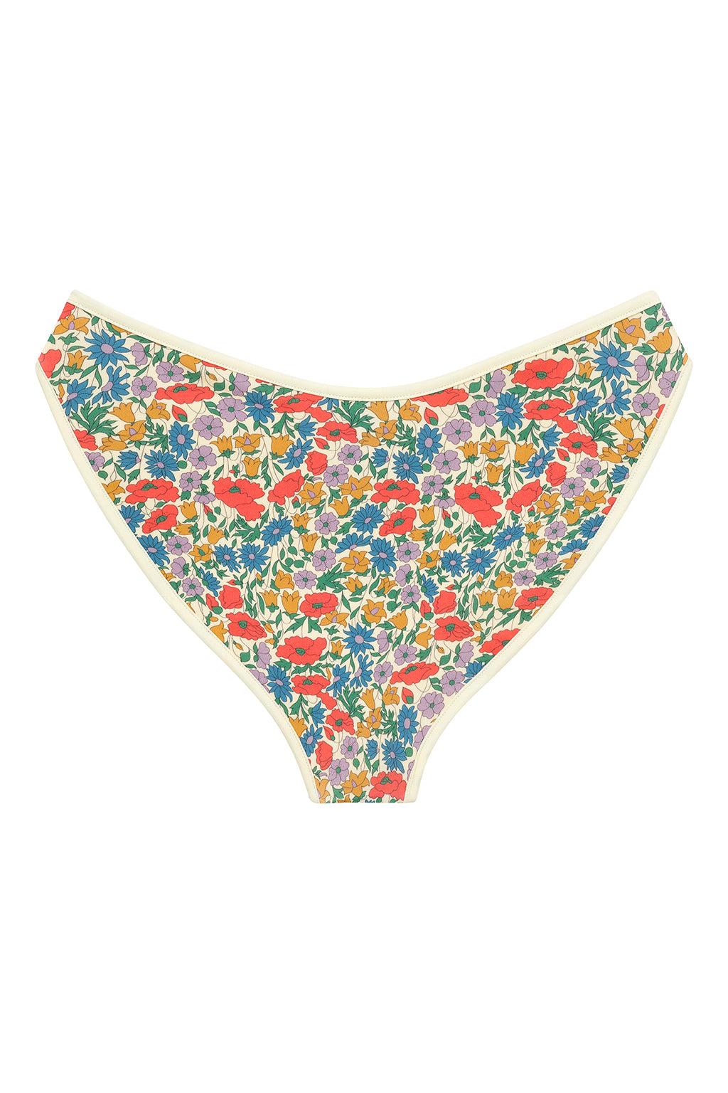 Florencia Floral Added Coverage Binded Lulu Bikini Bottom