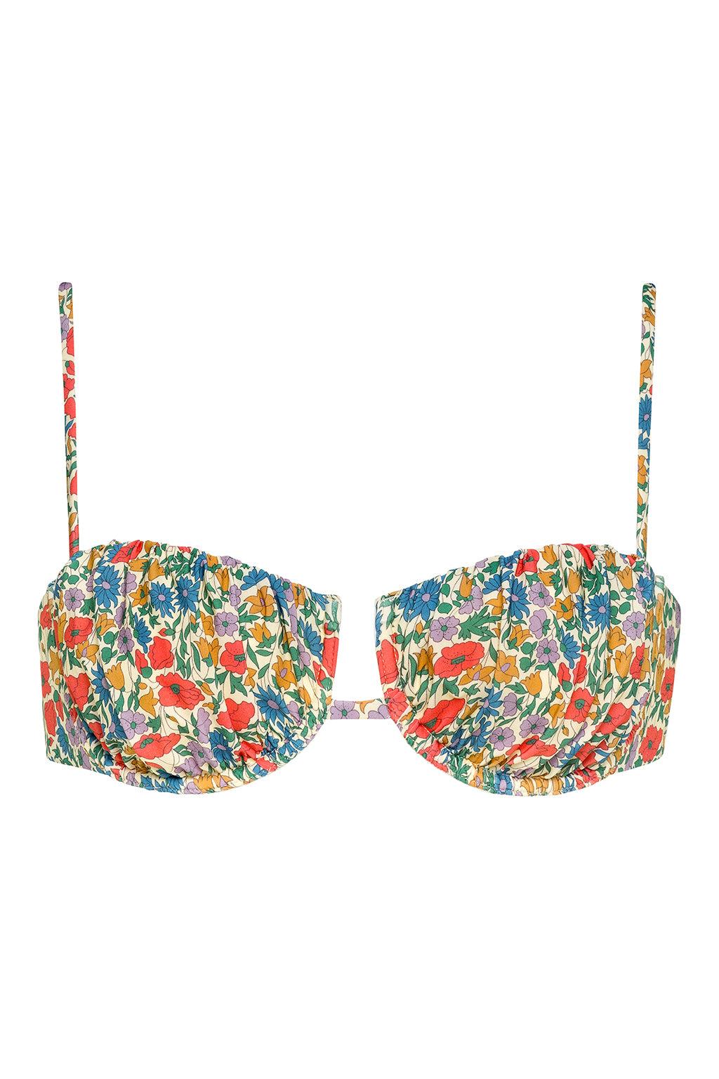 Florencia Floral Petal Bikini Top