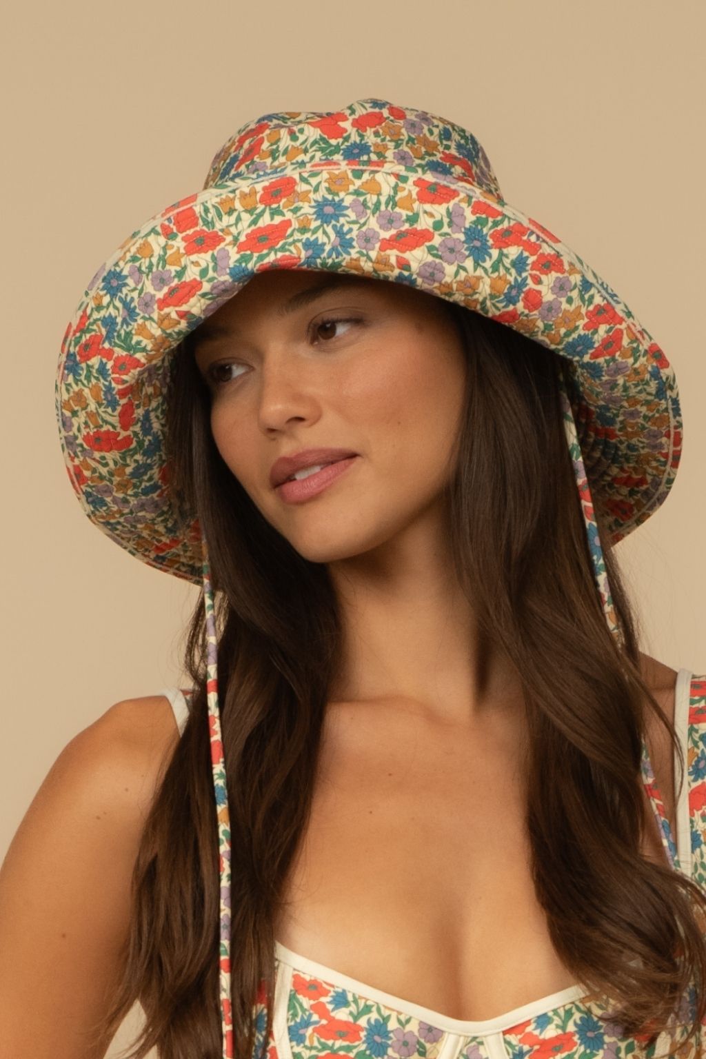 Florencia Floral Floppy Bucket Hat