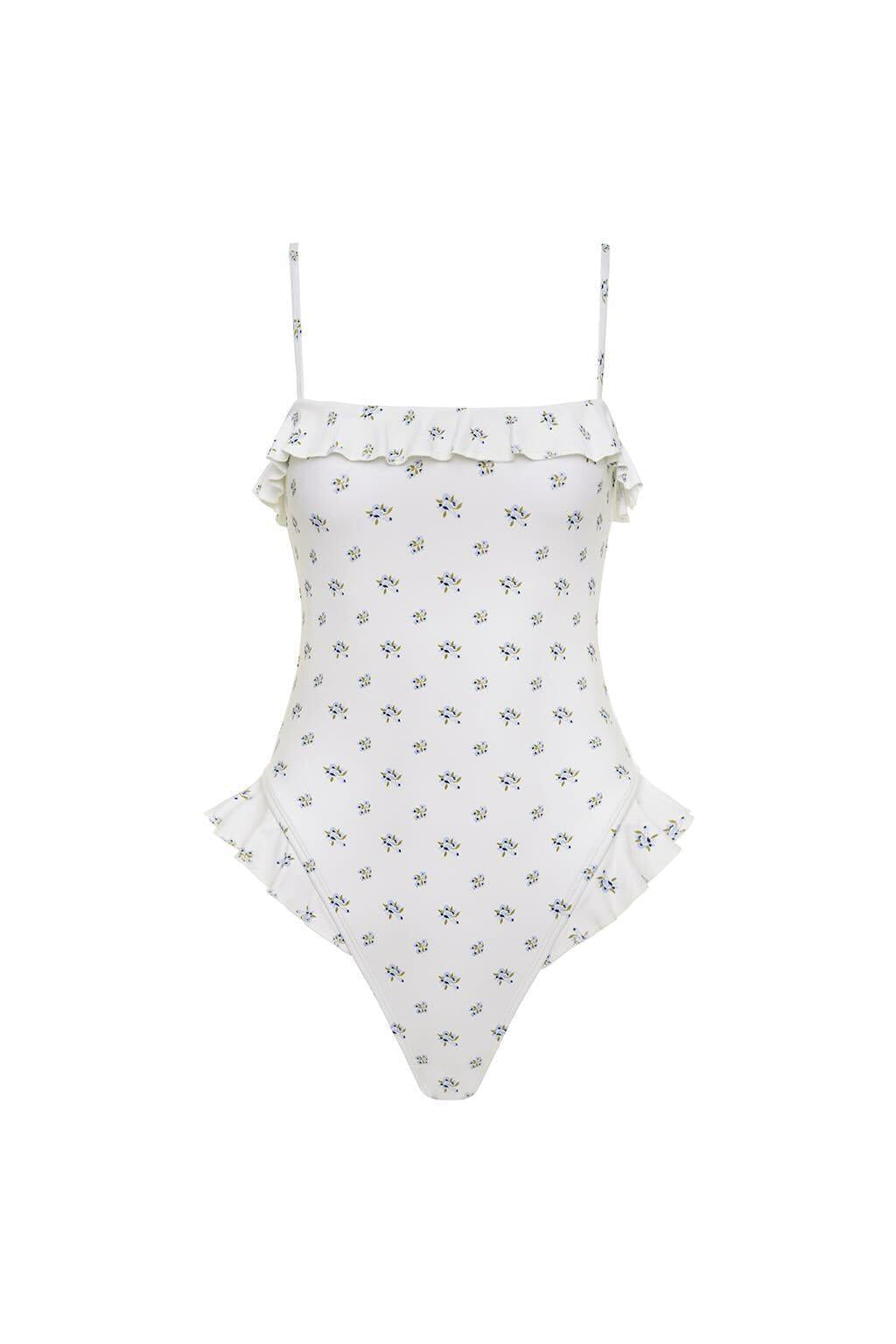 Heidi Floral Jacelyn Ruffle One-Piece