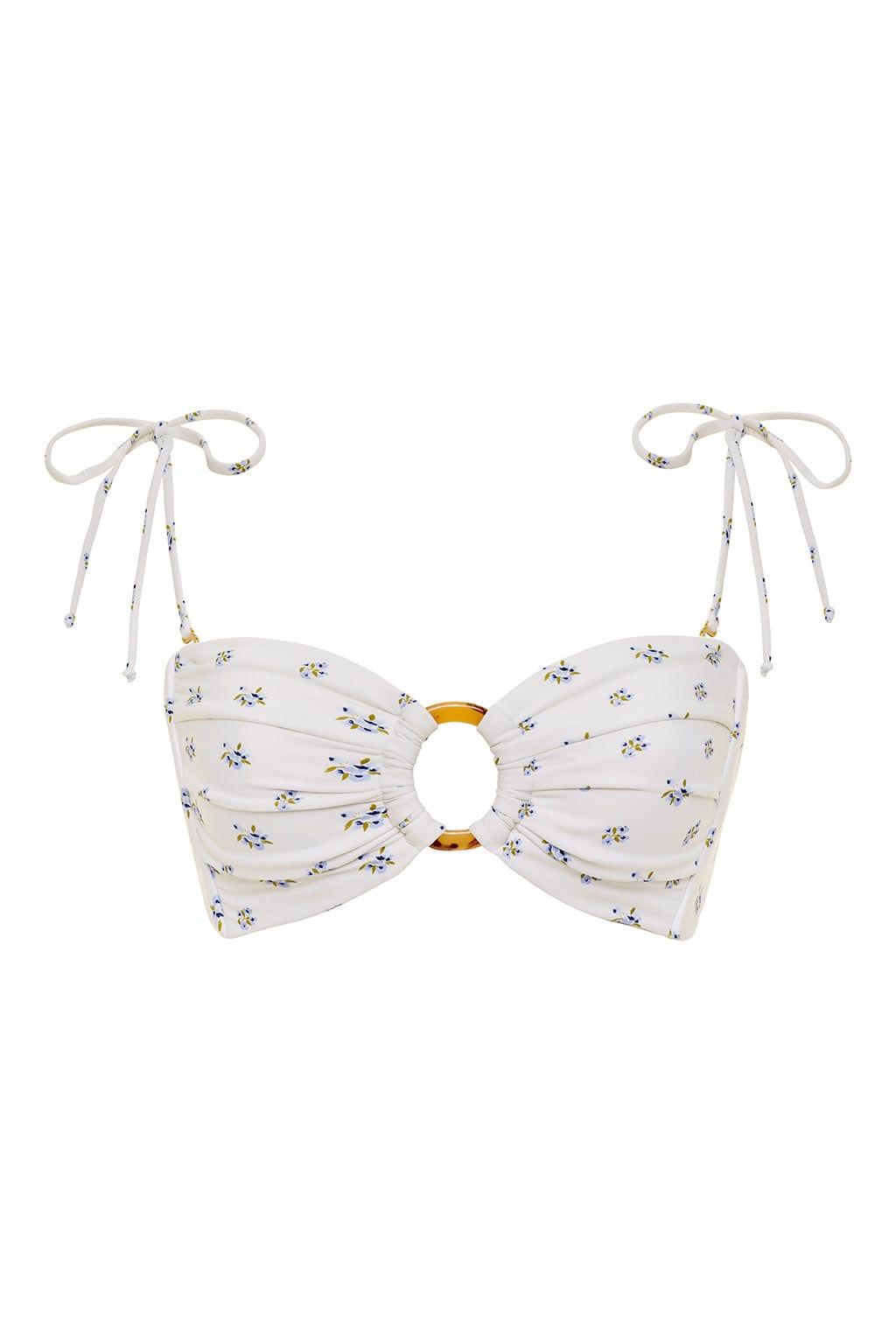 Heidi Floral Tori Ties Bandeau Bikini Top