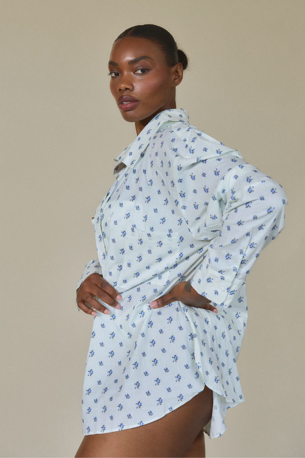 Heidi Floral Boyfriend Button Down Shirt