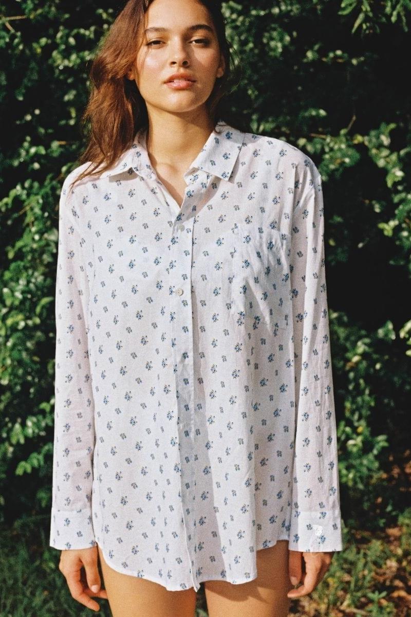 Heidi Floral Boyfriend Button Down Shirt