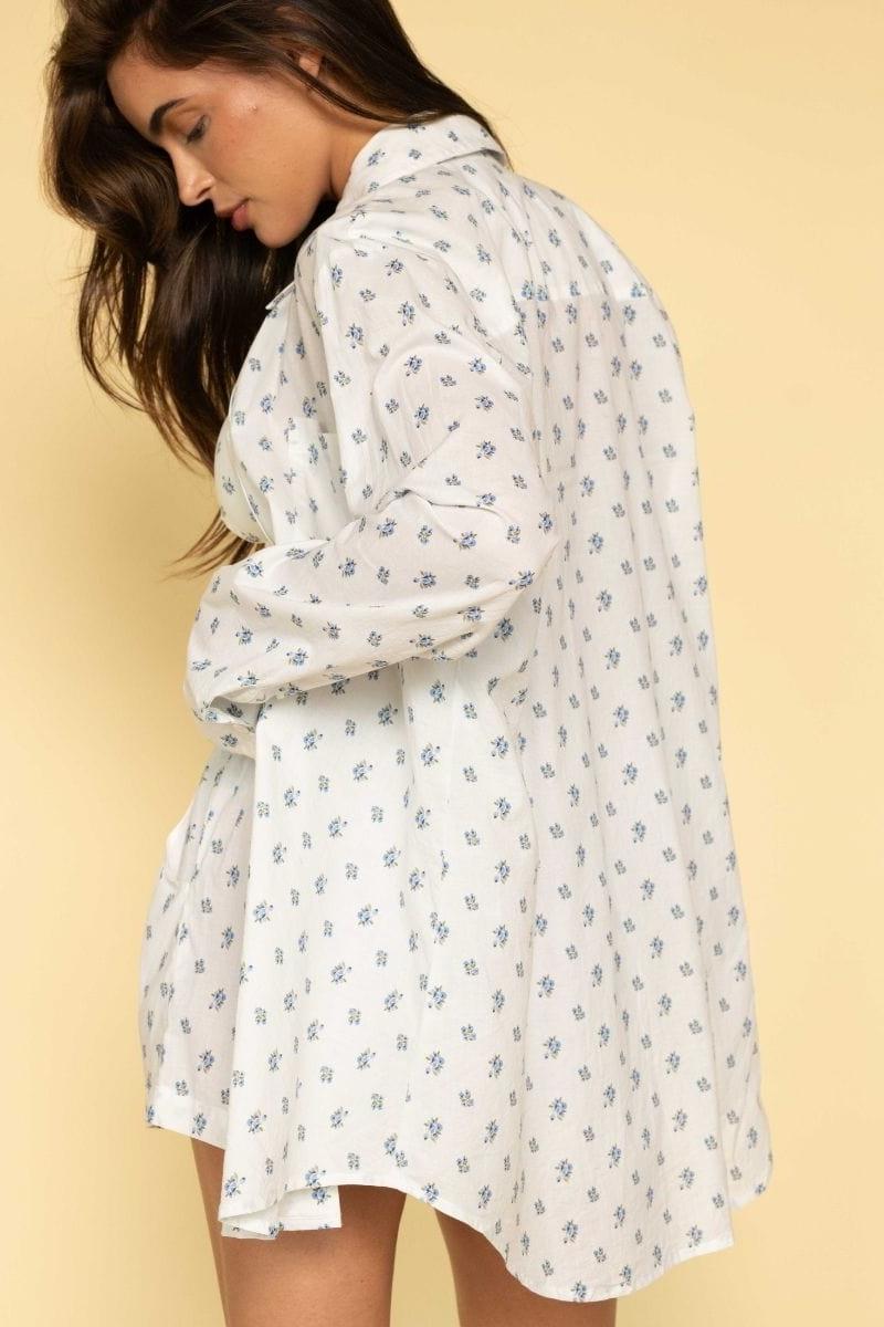 Heidi Floral Boyfriend Button Down Shirt