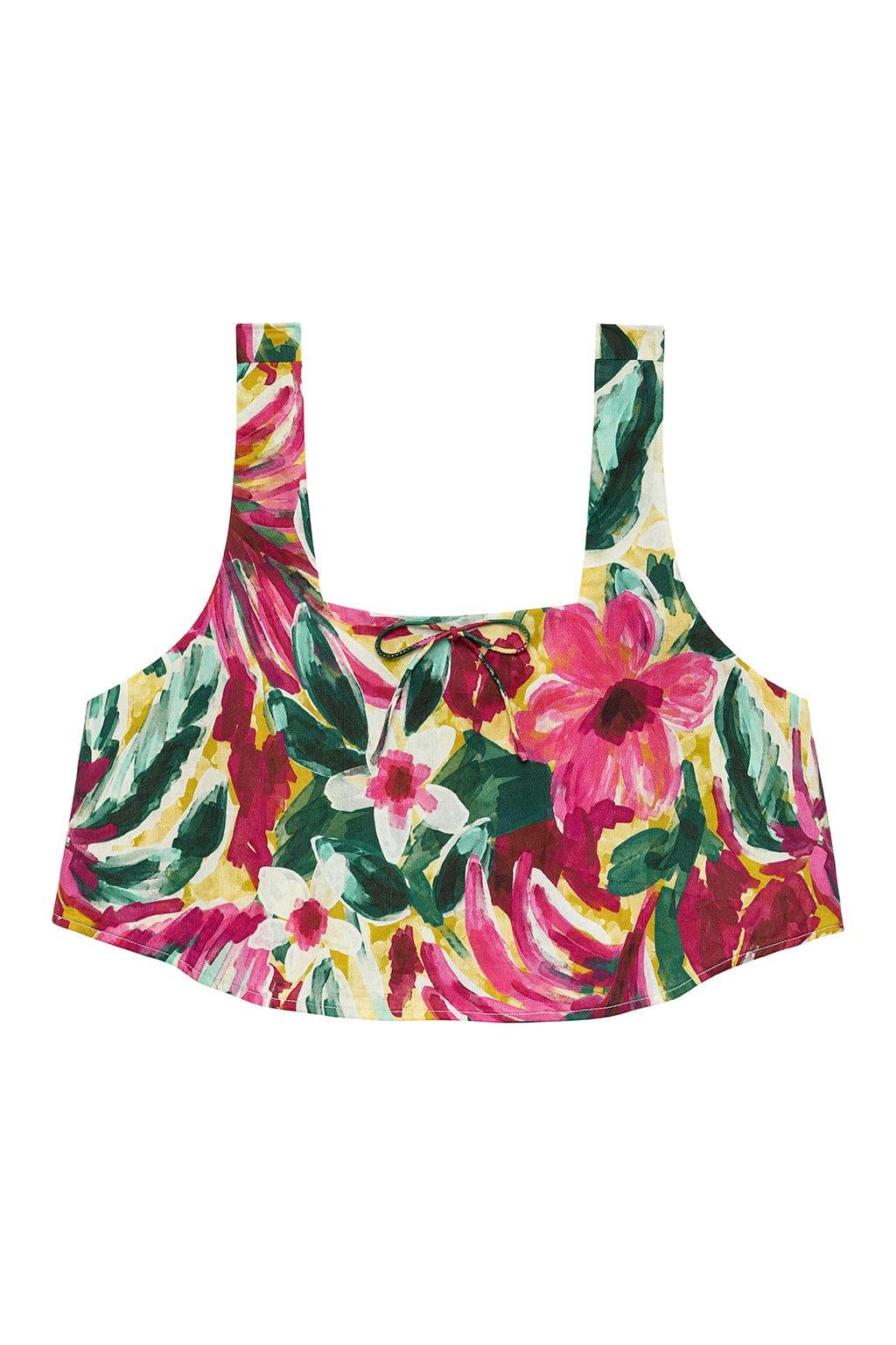 Isla Floral Square Neck Crop Top