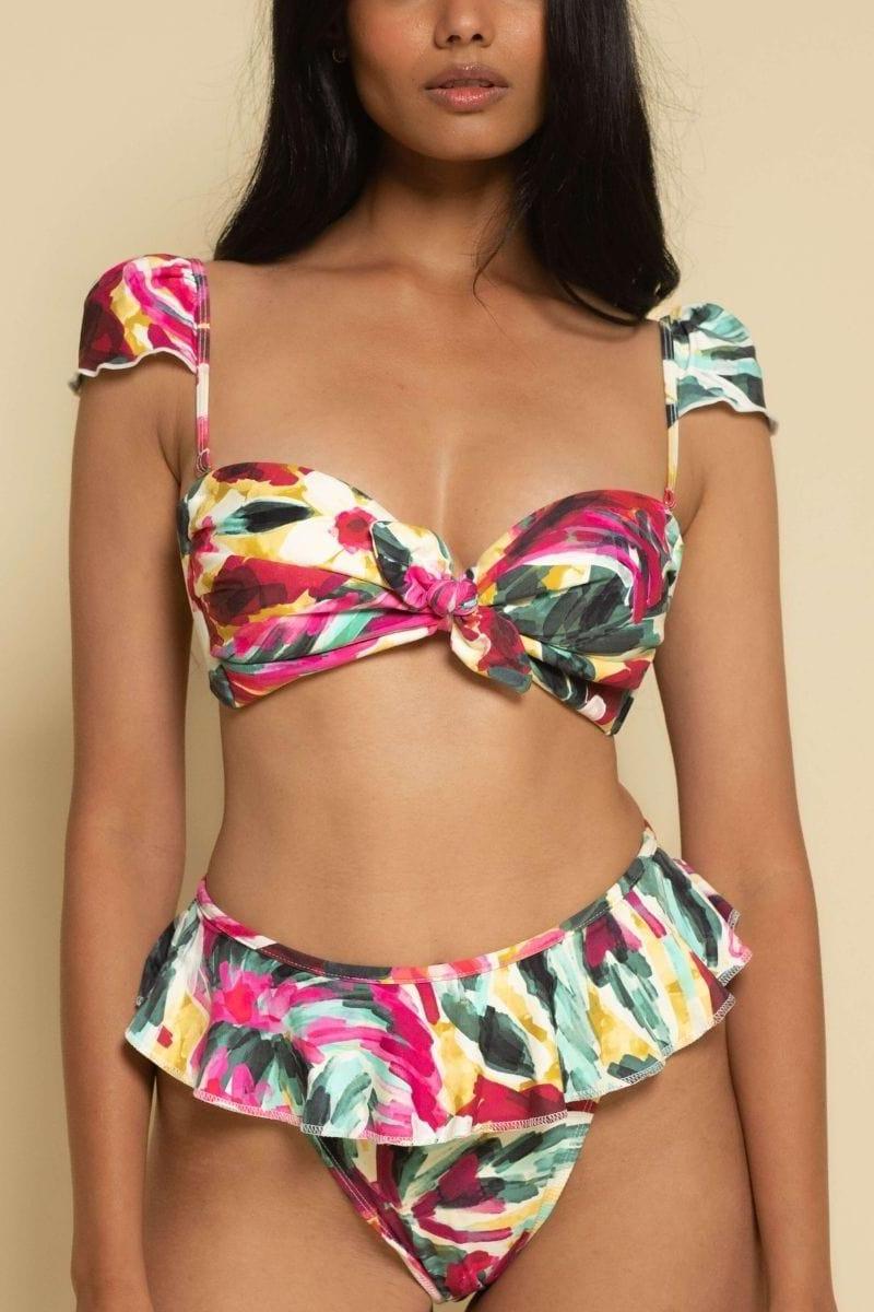 Isla Floral Cabana Bikini Top
