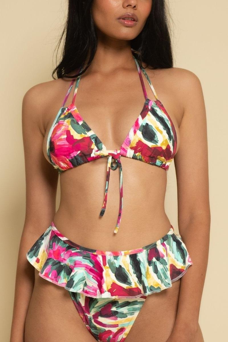 Isla Floral Euro Bow Bikini Top