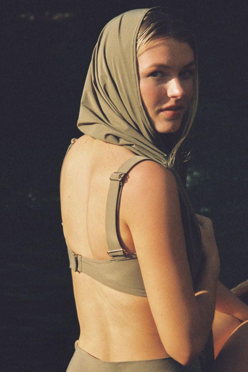 Khaki Oversized Styling Scarf