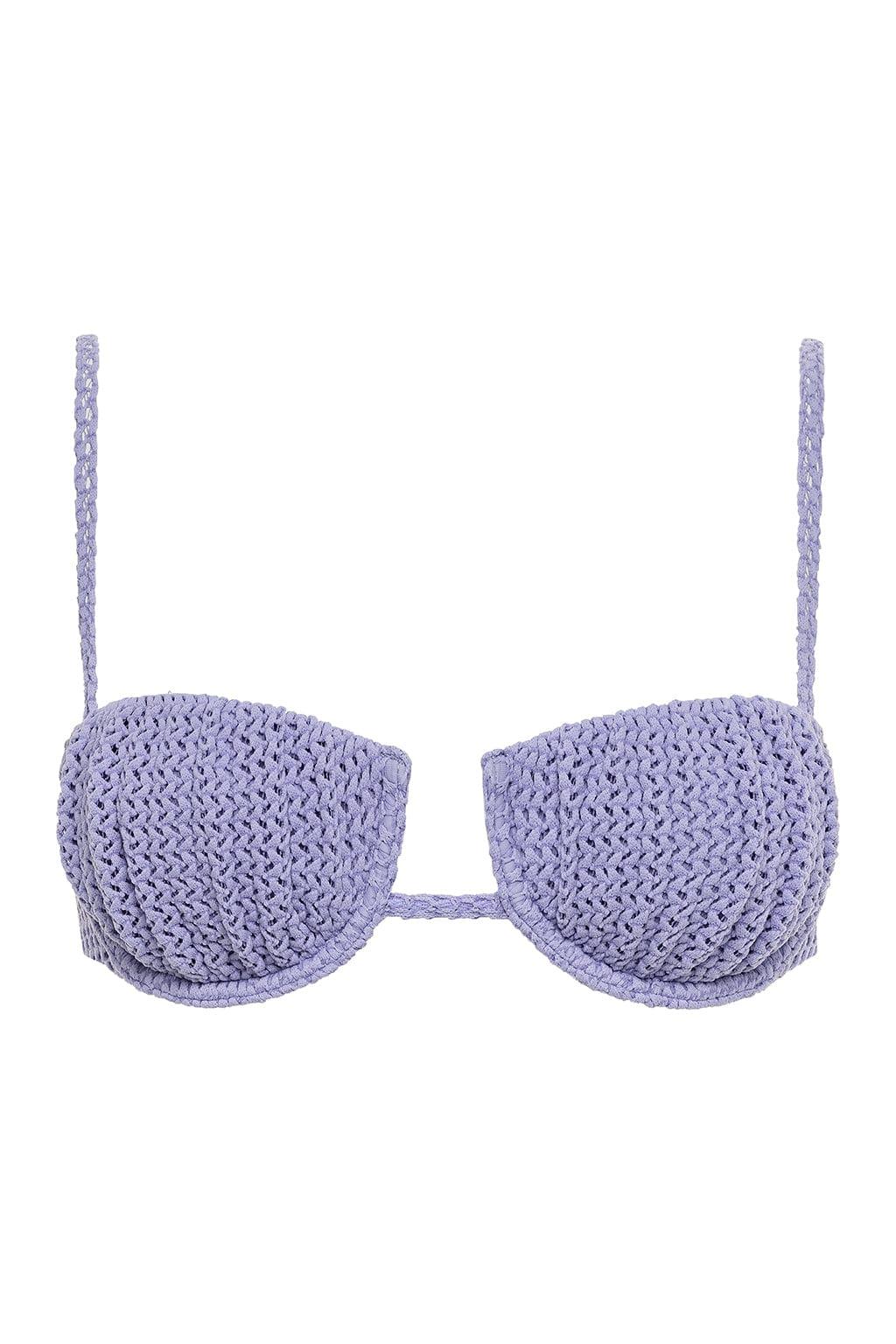 Lavender Crochet Petal Bikini Top