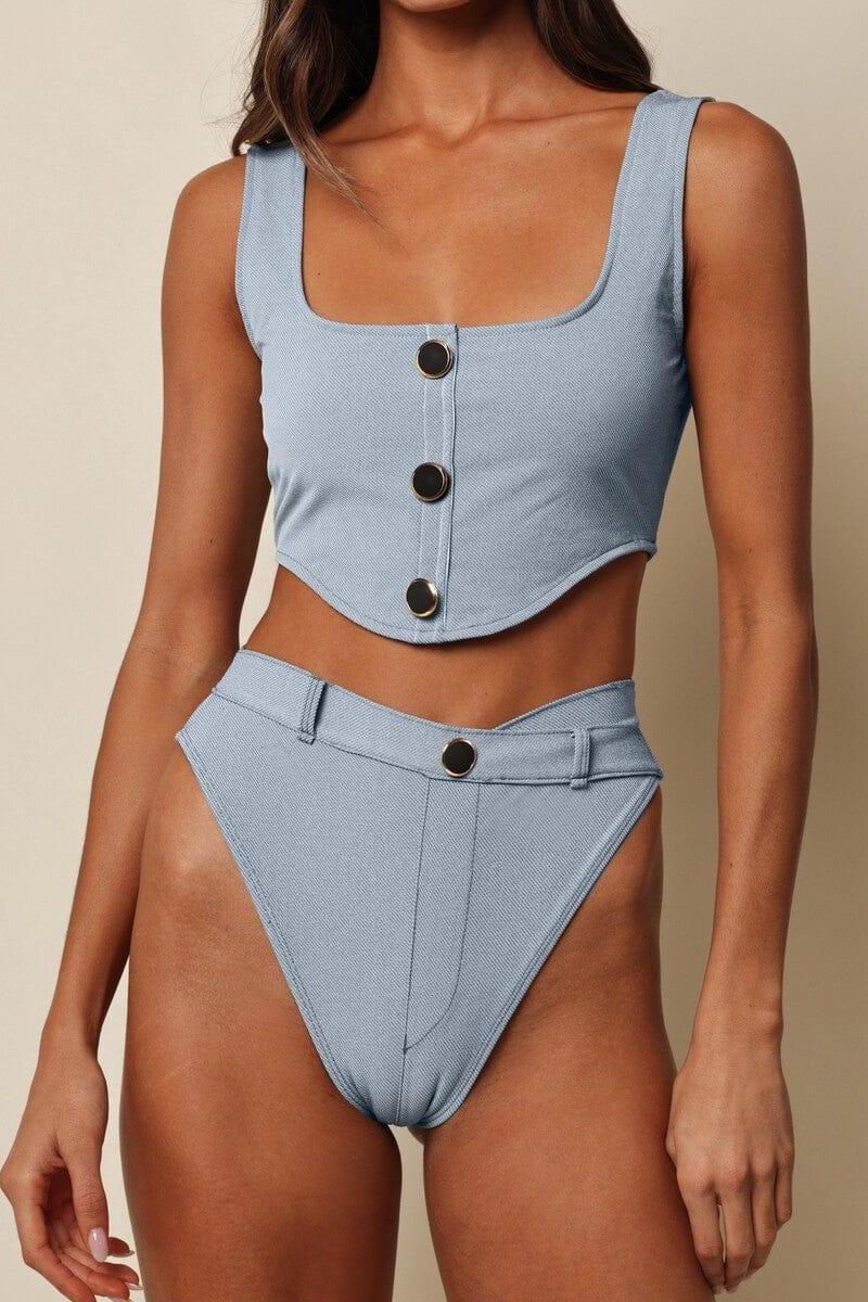 Light Denim Olivia Corset Top