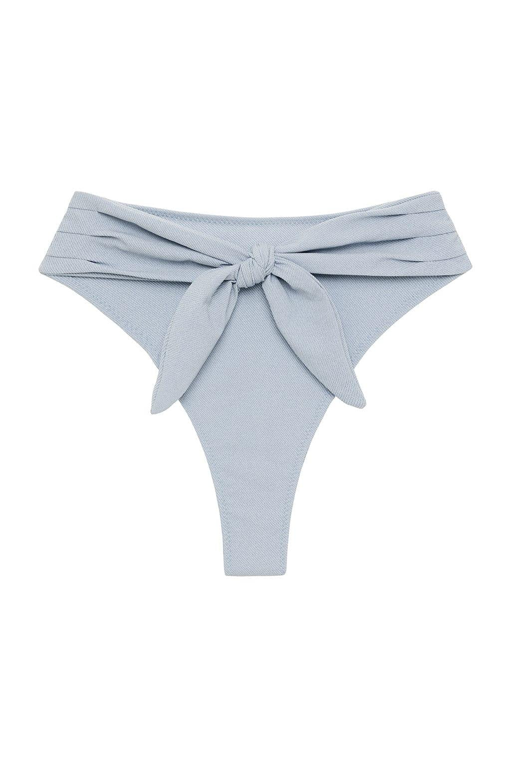 Light Denim Paula Tie-Up Bikini Bottom