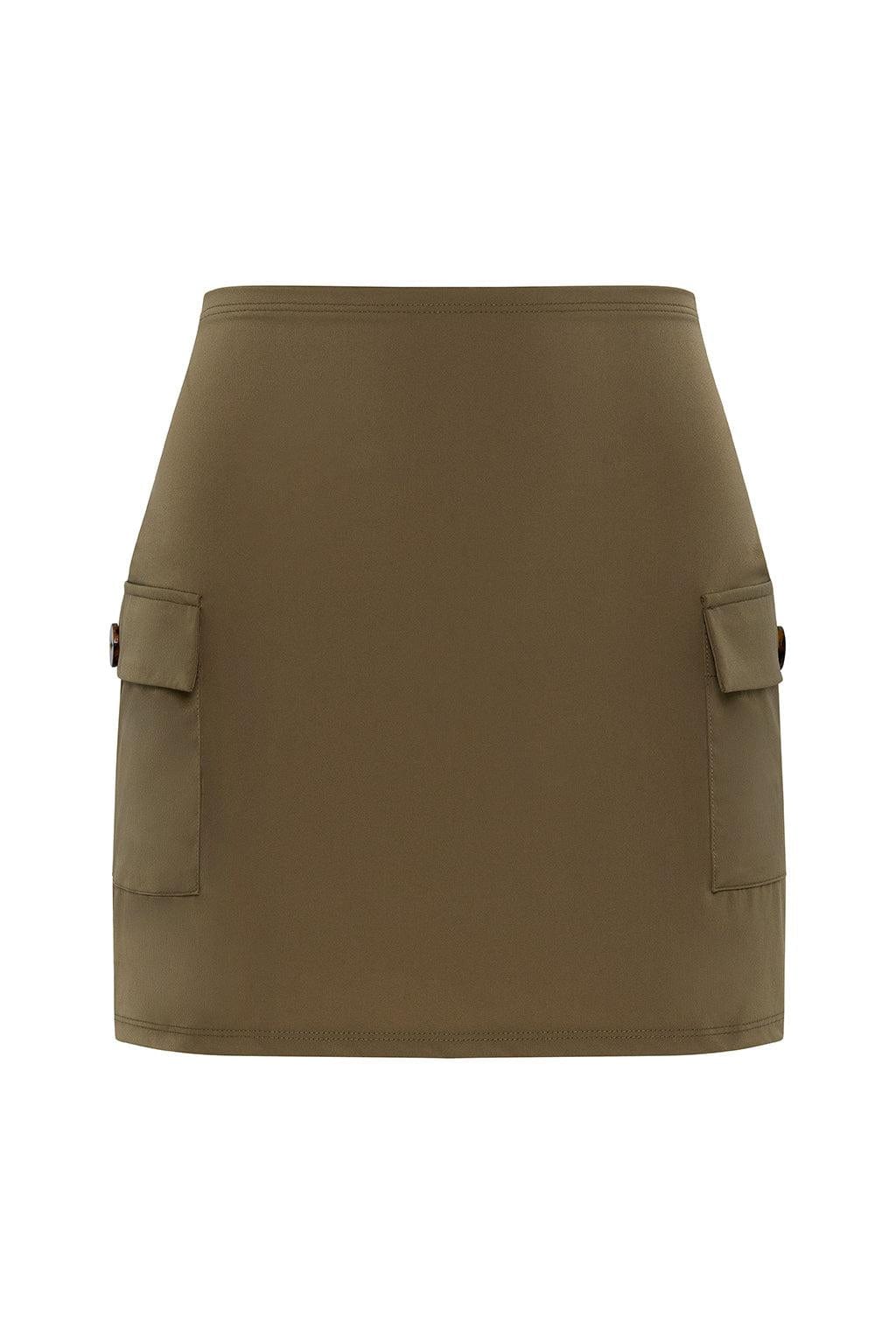 Khaki Cargo Skirt