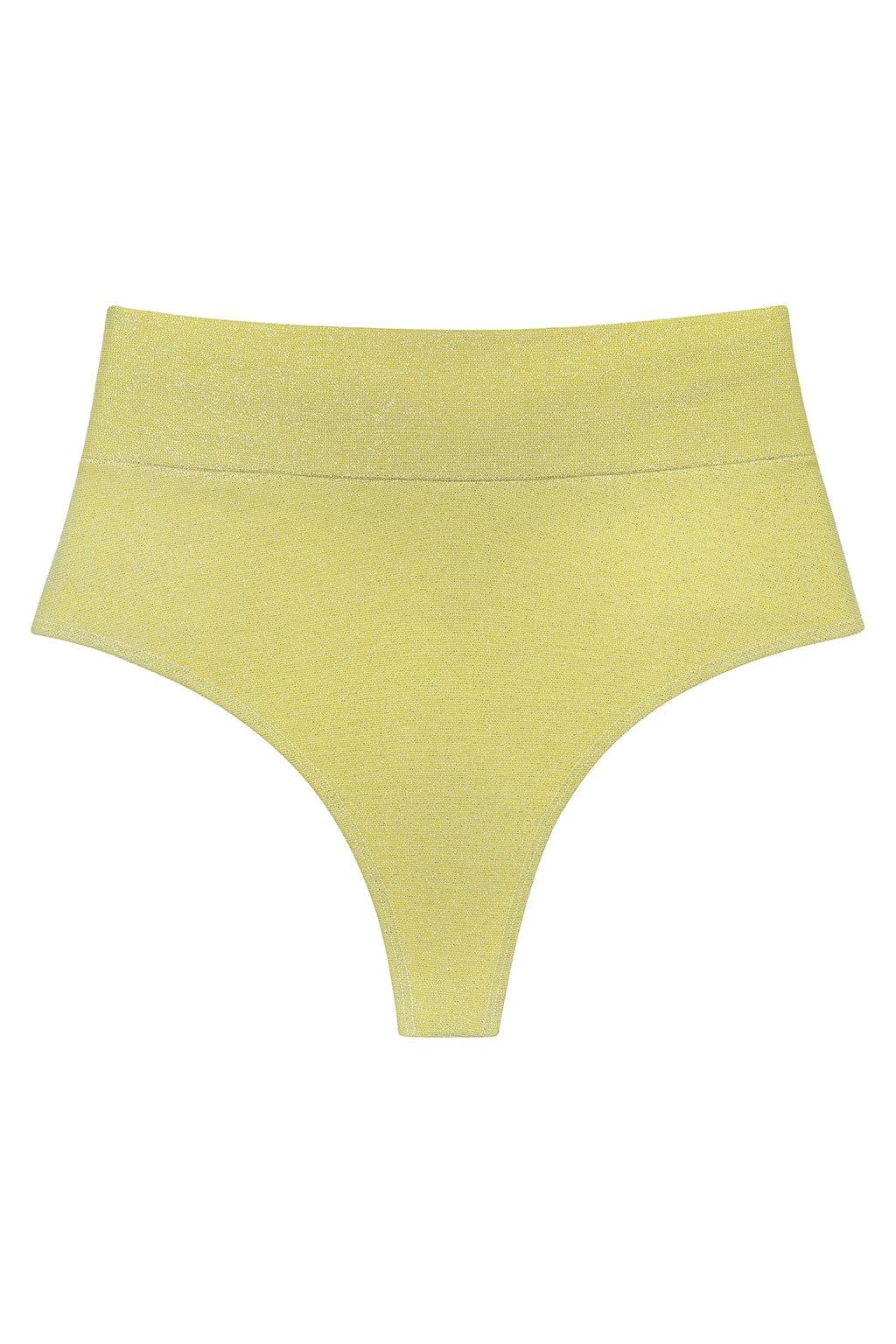 Limon Sparkle Added Coverage High Rise Bikini Bottom