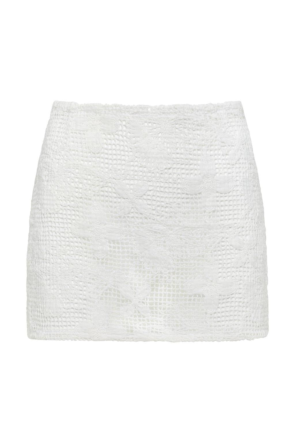 Margarita Floral Lace Micro Skirt