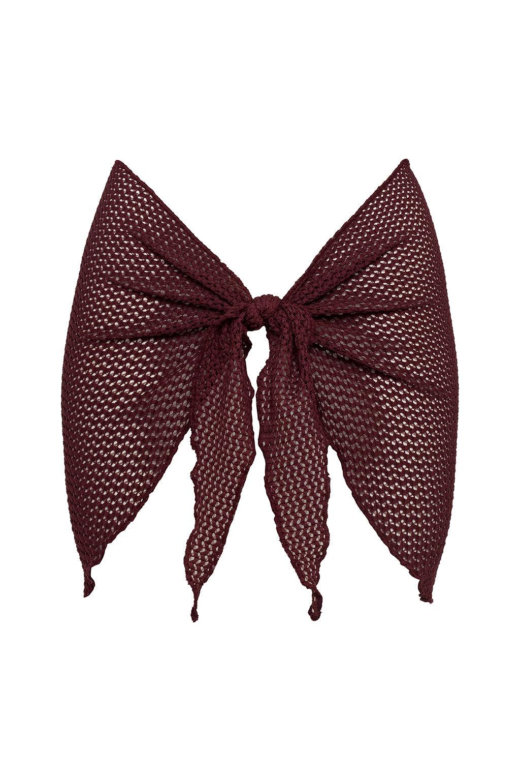 Maroon Crochet Sarong