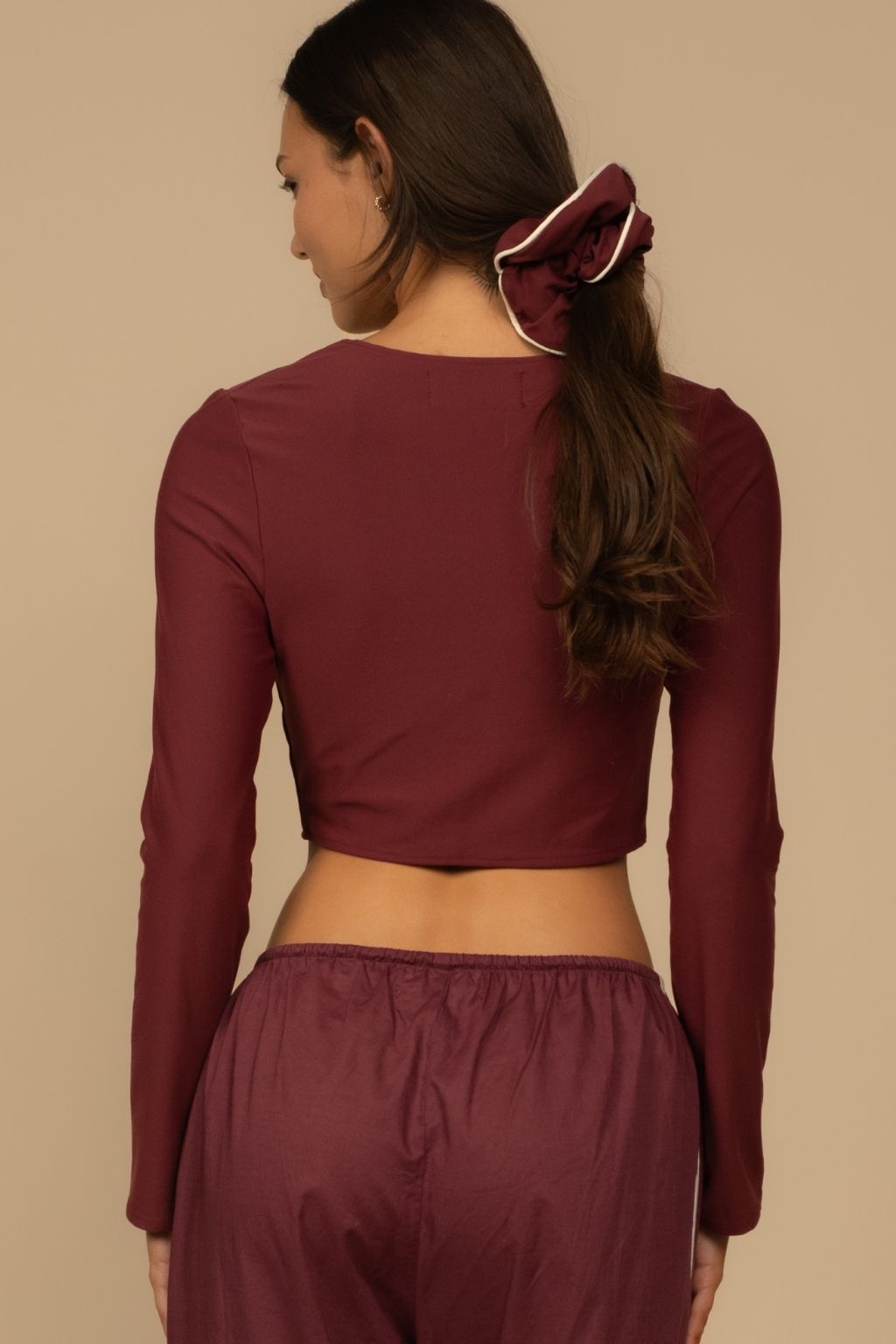 Maroon Button-Down Cardi