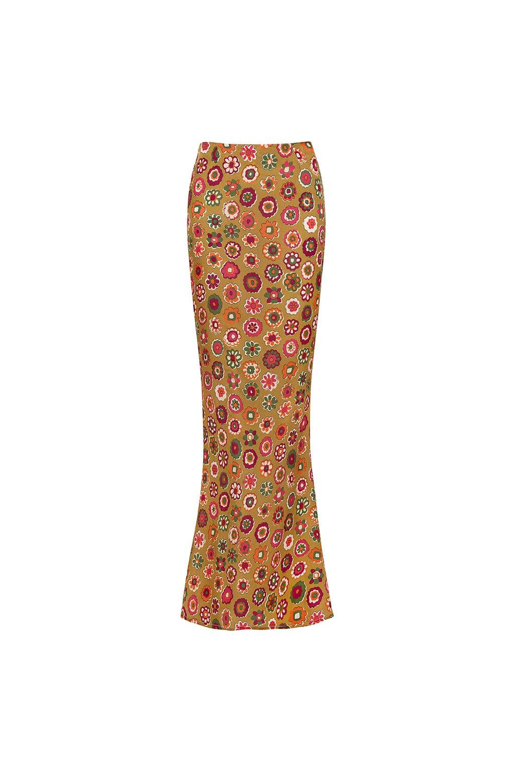 Mazzy Floral Silk Natalia Skirt