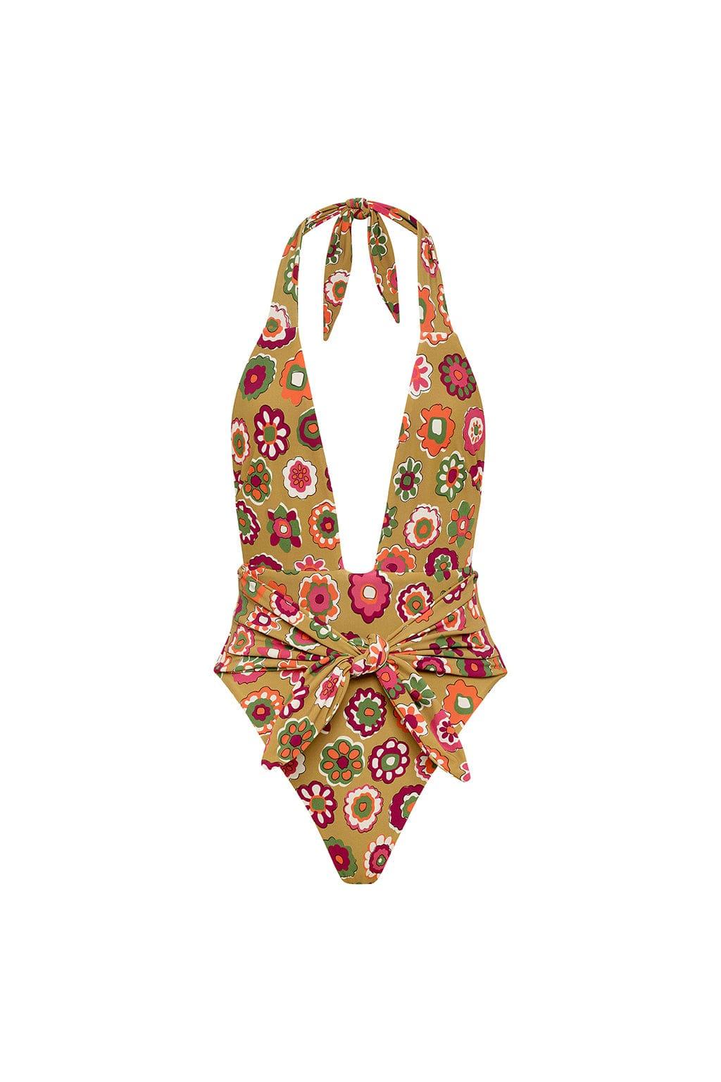 Mazzy Floral Tropez Tie-Up One-Piece