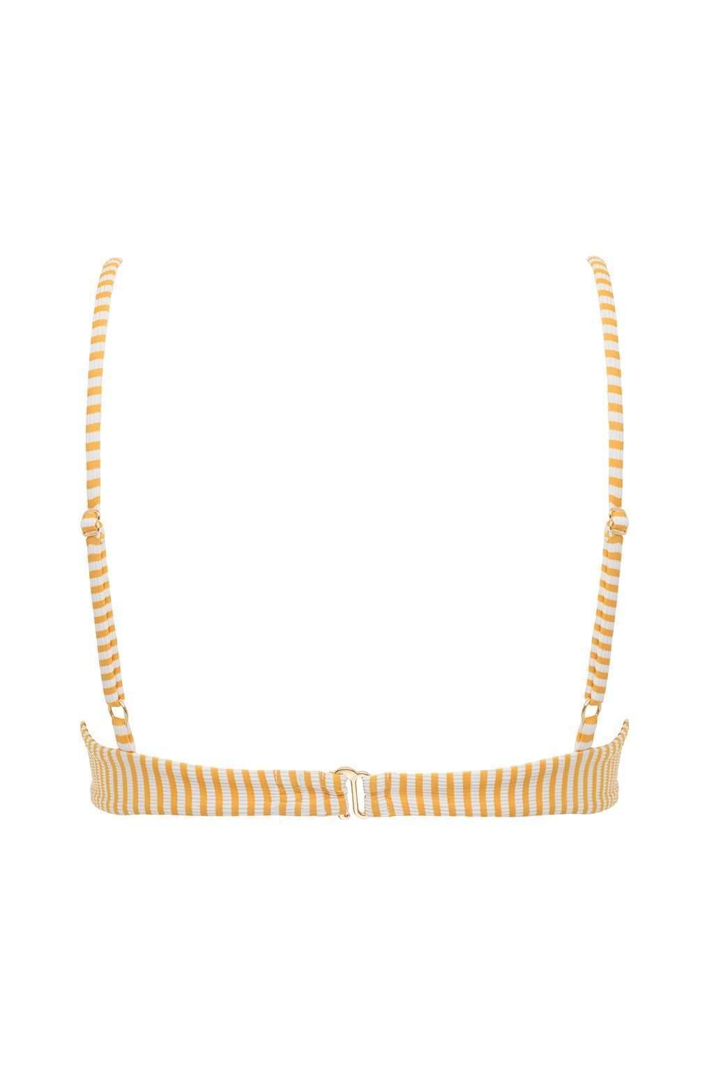 Canary Stripe Dainty Bikini Top