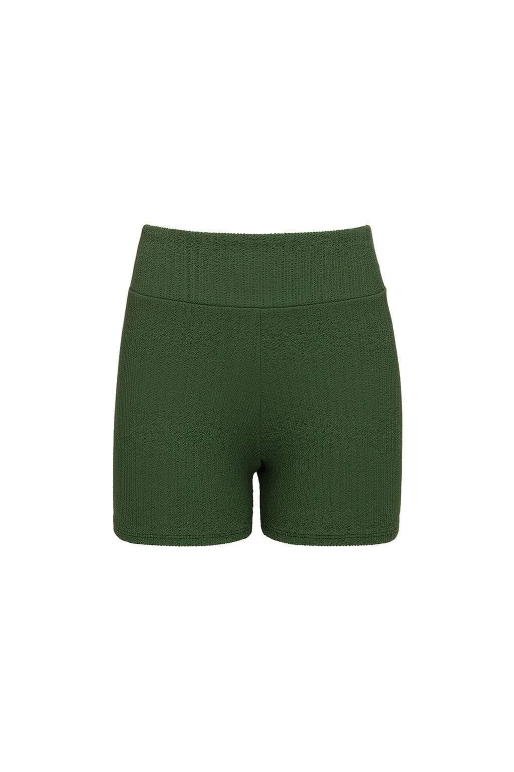 Olive Micro Scrunch Classic Bike Short