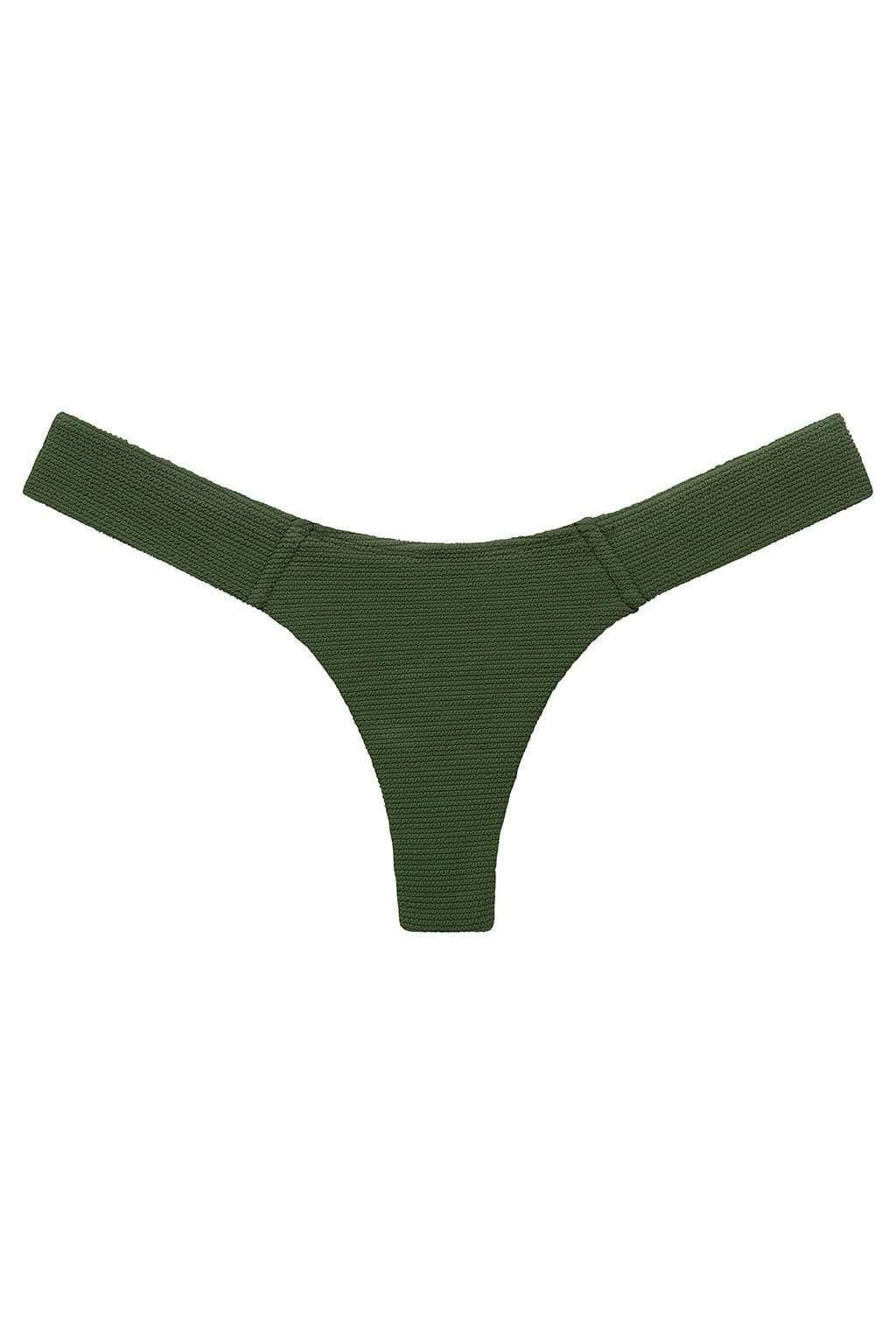 Olive Micro Scrunch Added Coverage Uno Bikini bottom