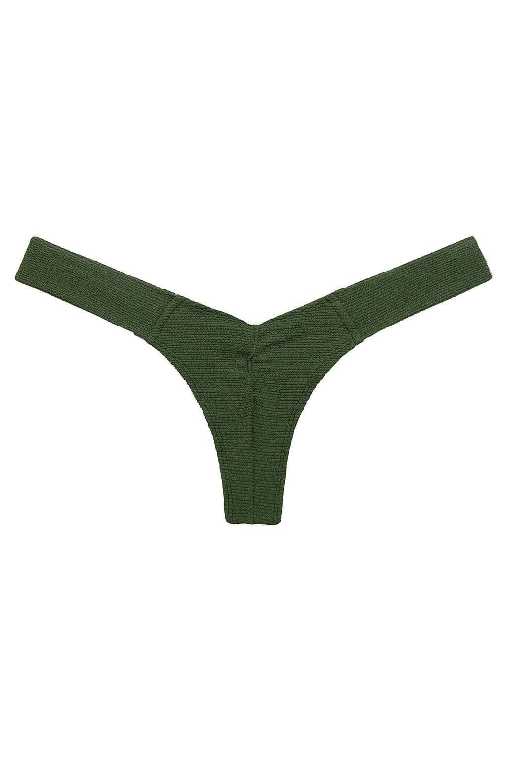 Olive Micro Scrunch Uno Bikini bottom