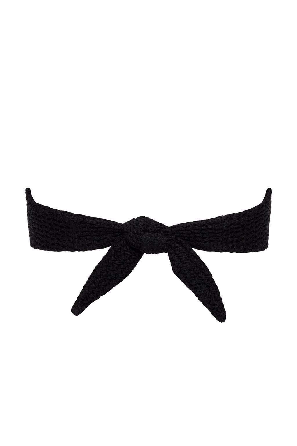 Black Crochet Tori Bandeau Bikini Top