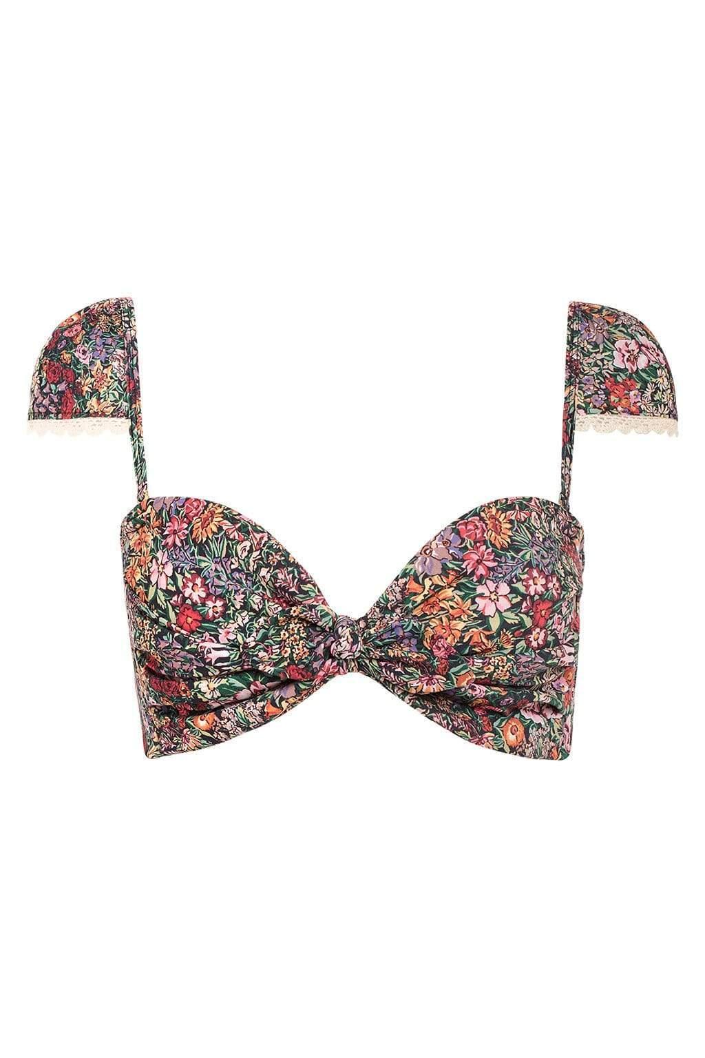 Mara Floral Cabana (w/ Trim) Bikini Top