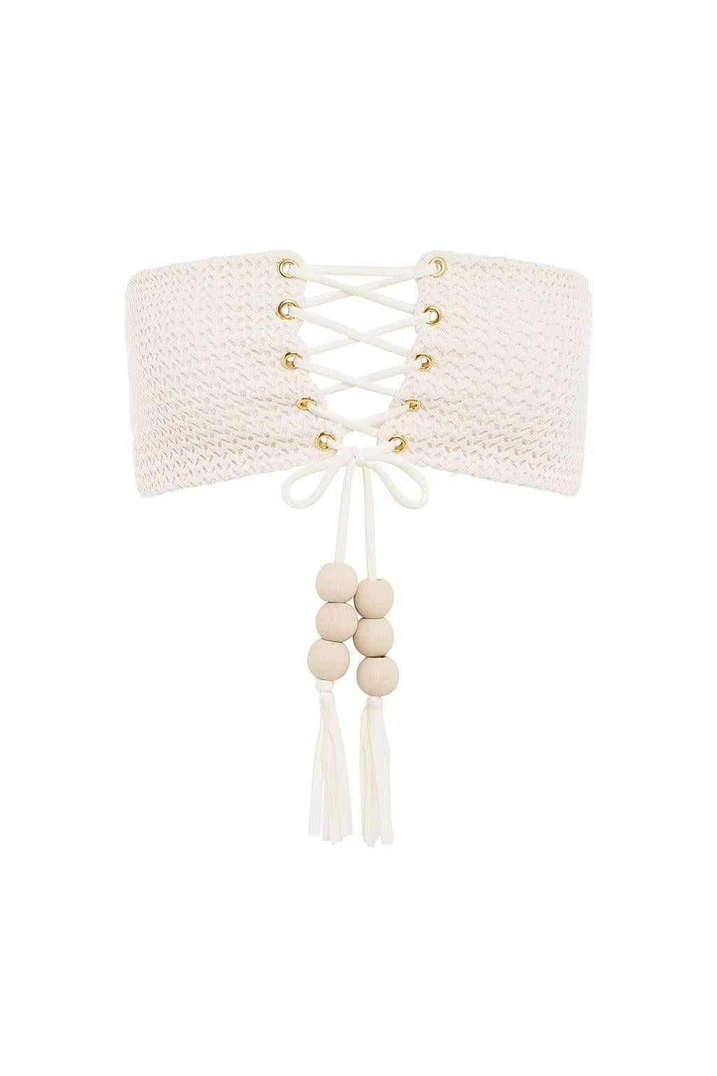 Bone Crochet Corset Bikini Top